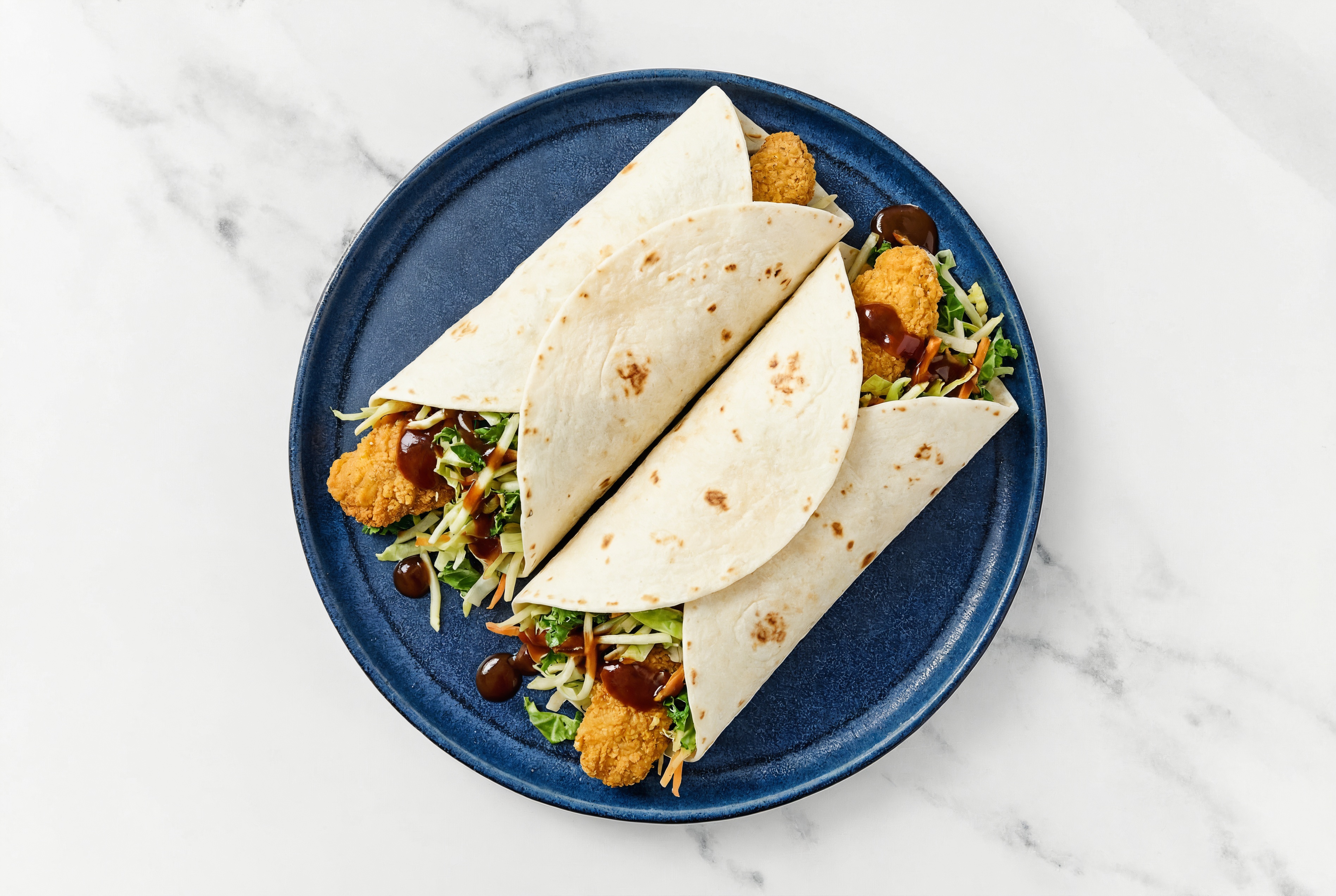 Garden BBQ "Chicken" Tender + Greens Wrap with Original BBQ Sauce