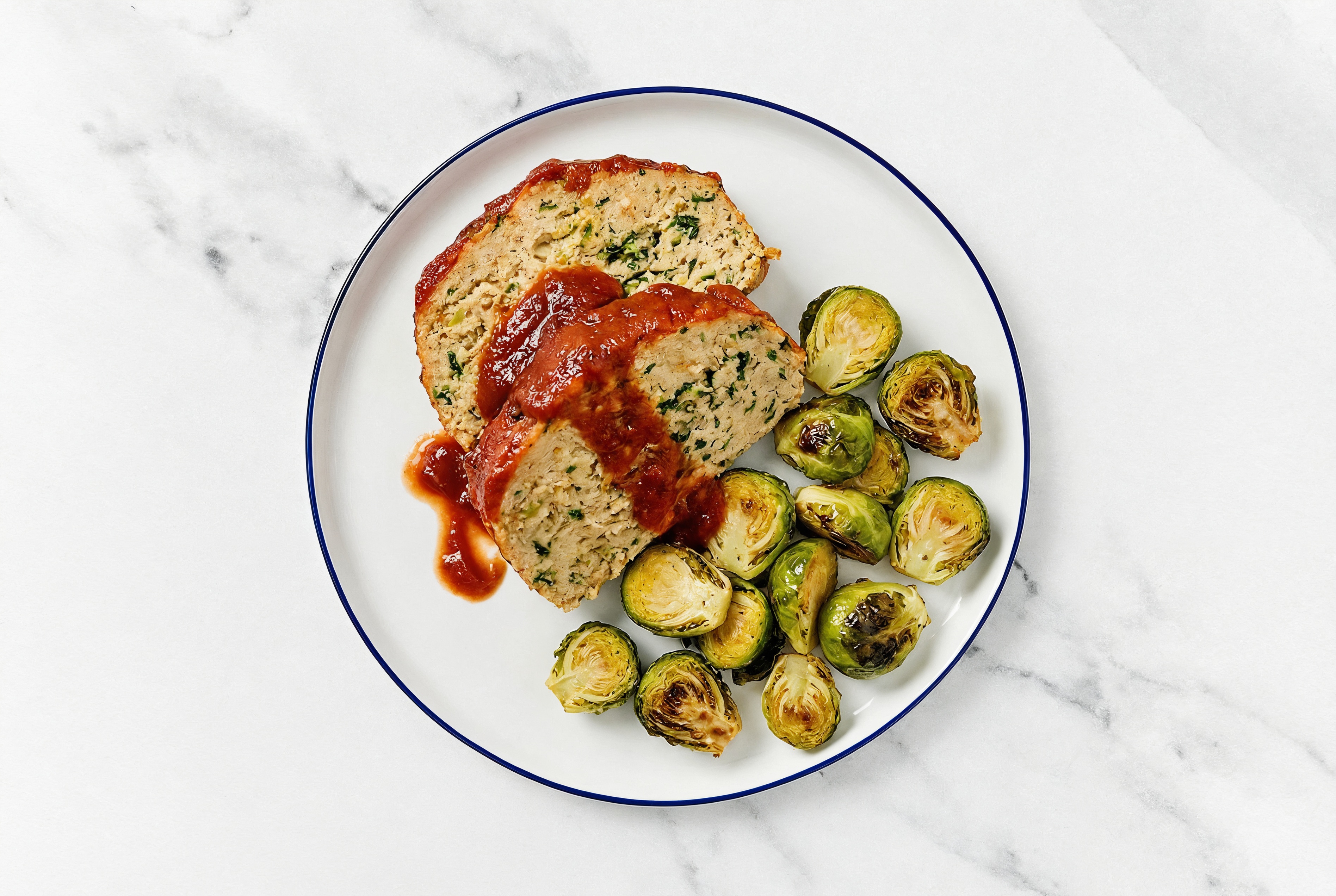 Turkey Meatloaf + Roasted Brussels