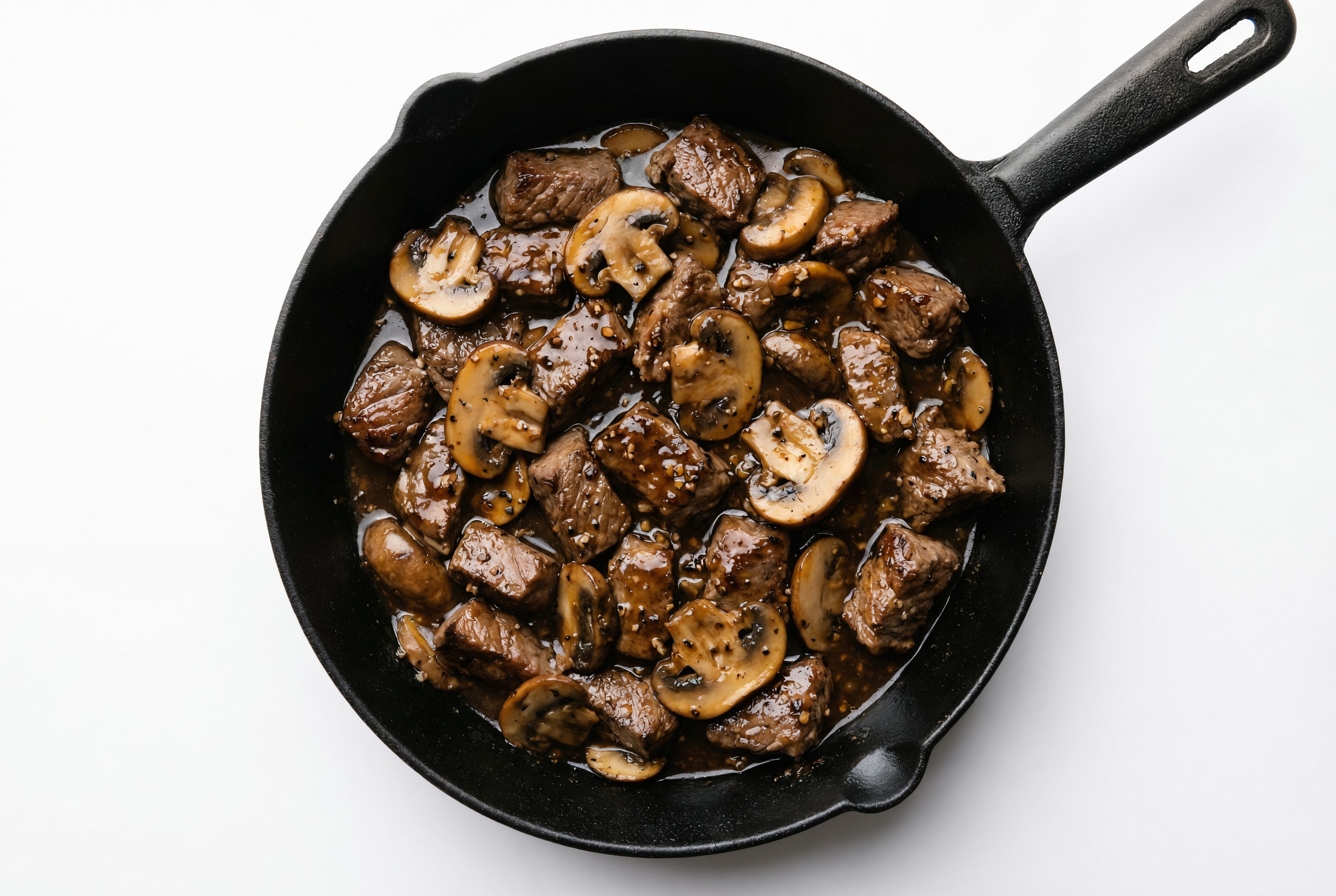 Tangy Pepper Sirloin Tip Stir-Fry with Mushrooms