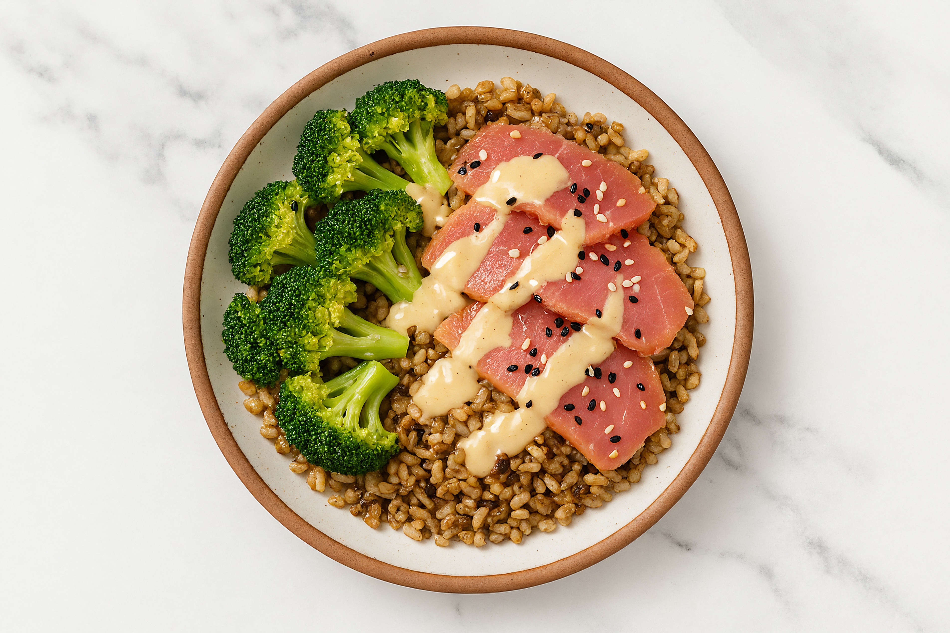 Tuna Lentil Bowl with Miso & Organic Broccoli