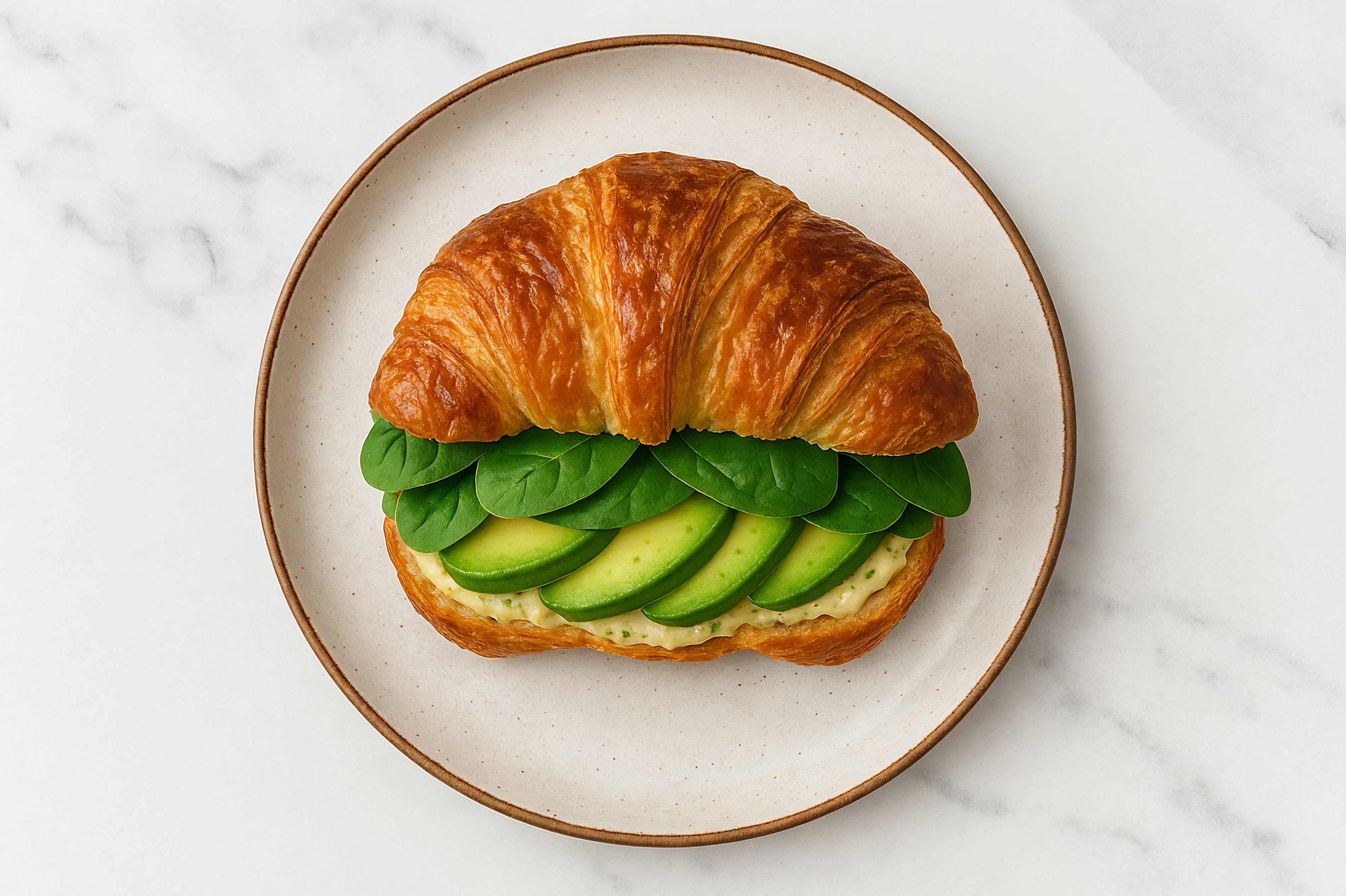 Hearty Lemon Dill Hummus + Avocado Sandwich with Baby Spinach