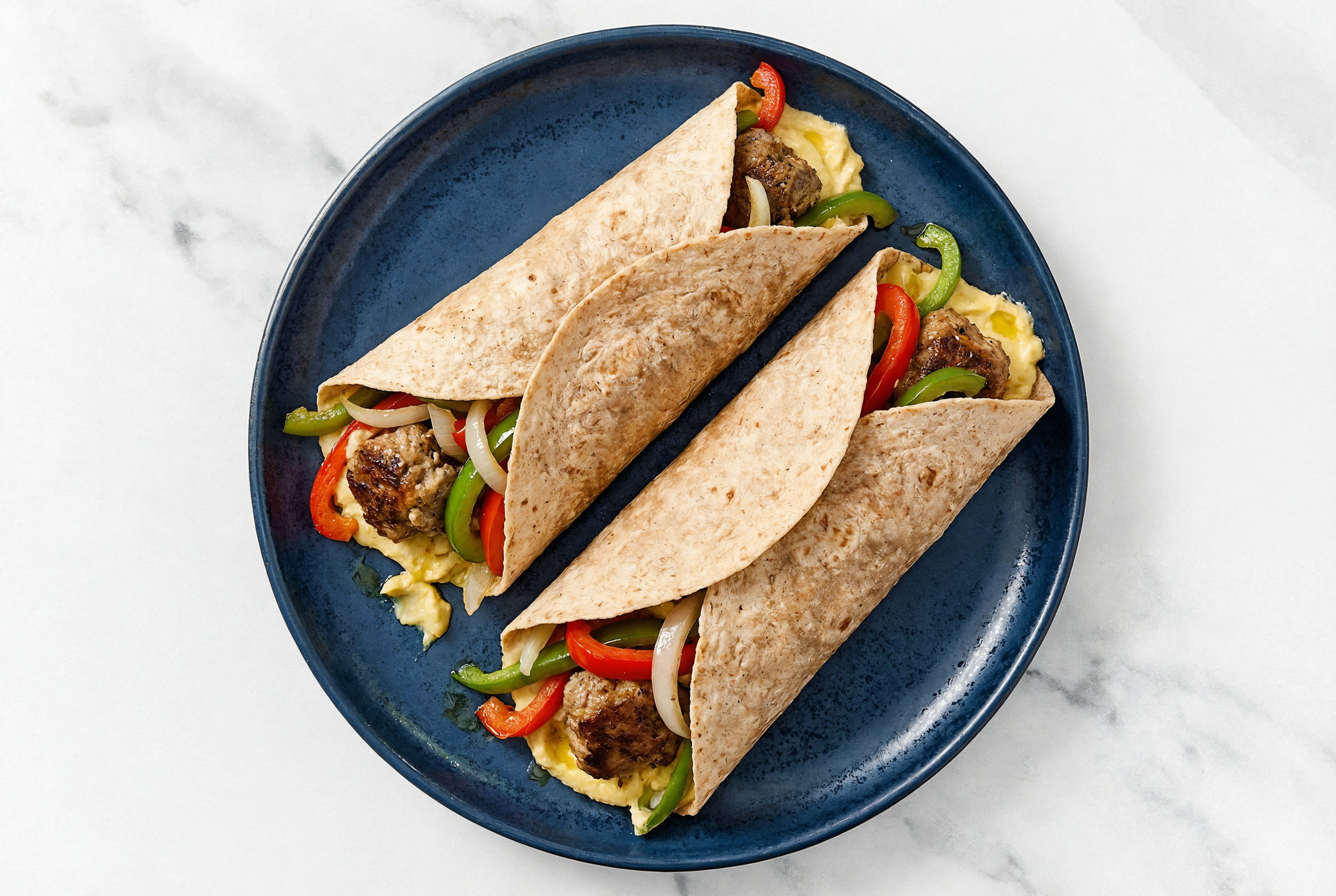  Whole Grain Olive Oil Sea Salt Hummus Meatball Wrap