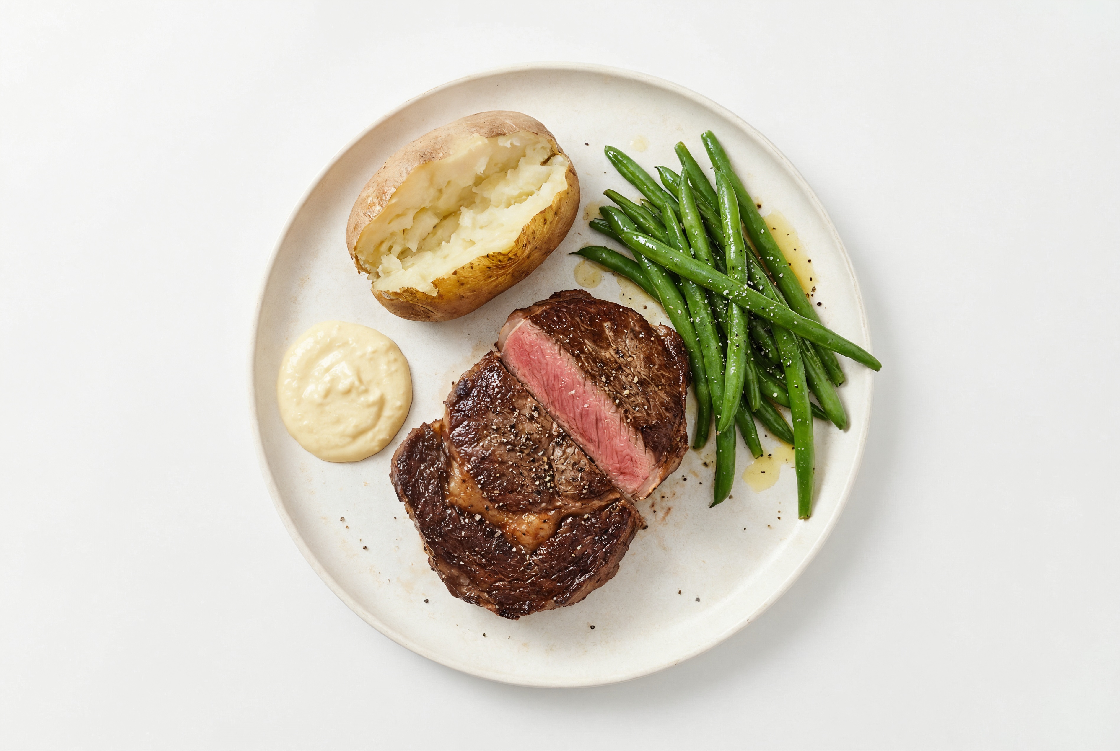 Juicy Wagyu Ribeye Weeknight Meal with Creamy Horseradish