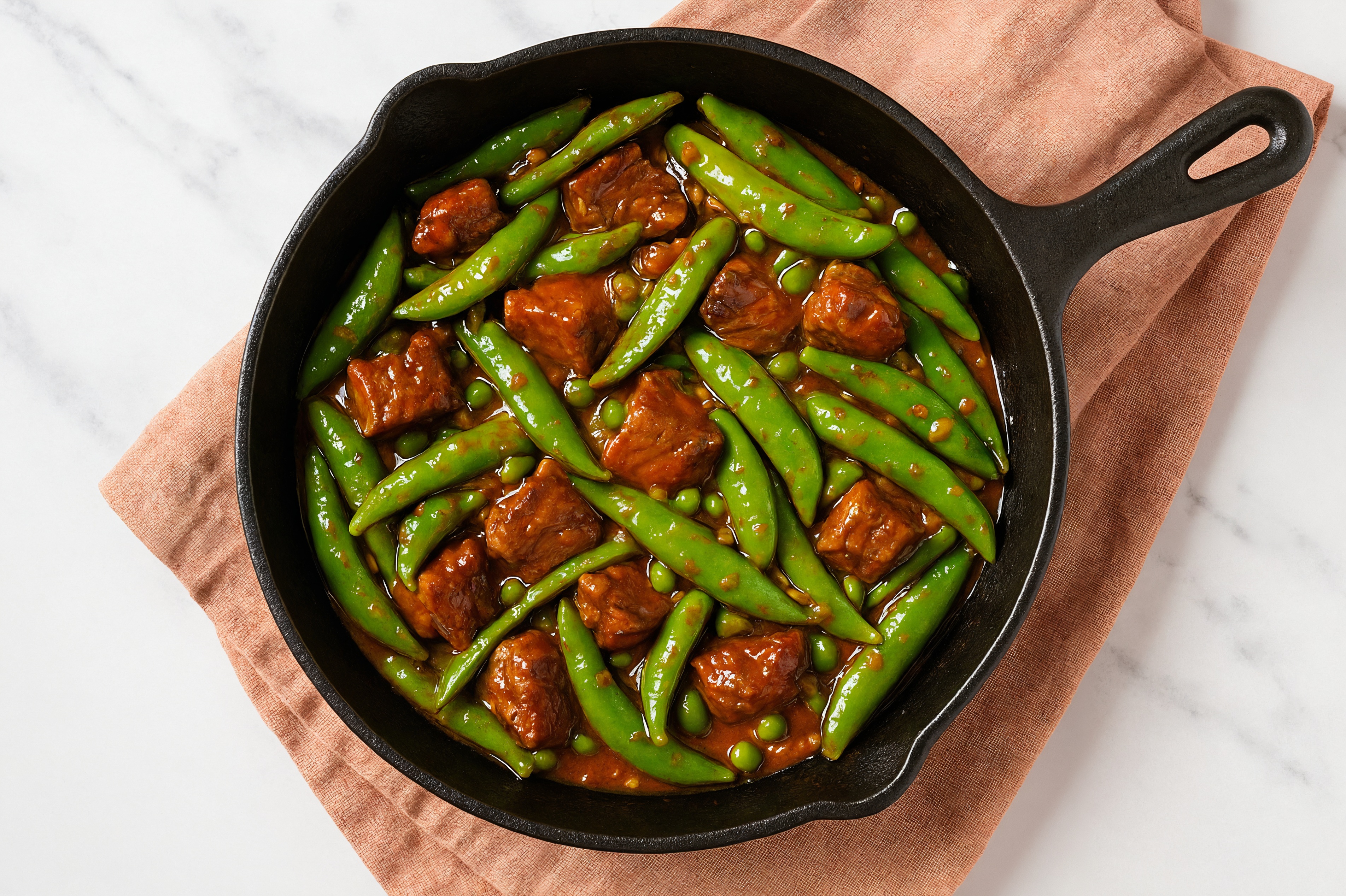 Sweet Chili Beef Sirloin Stir-Fry with Snap Peas