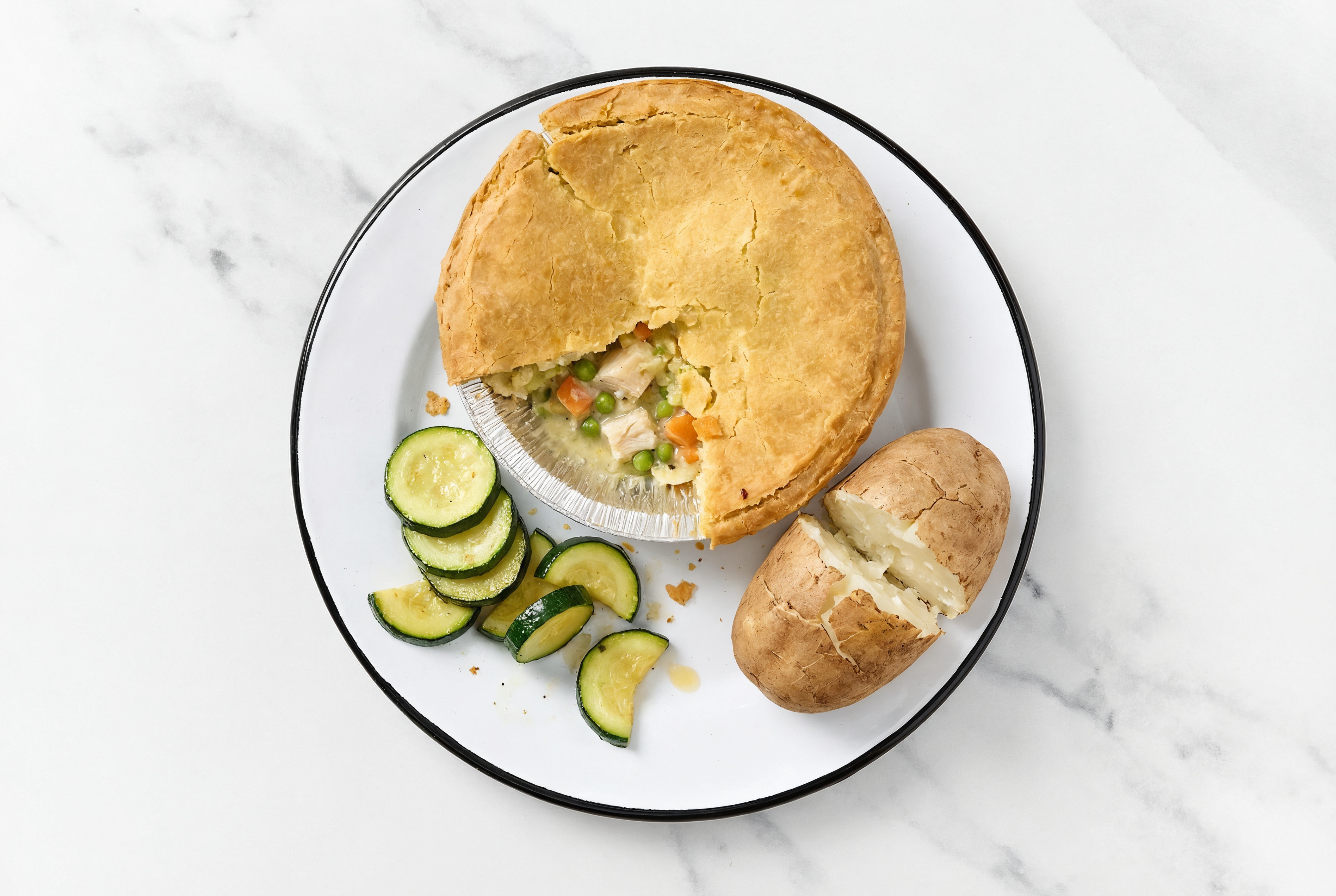 Chicken Pot Pie with Zucchini & Russet Potato