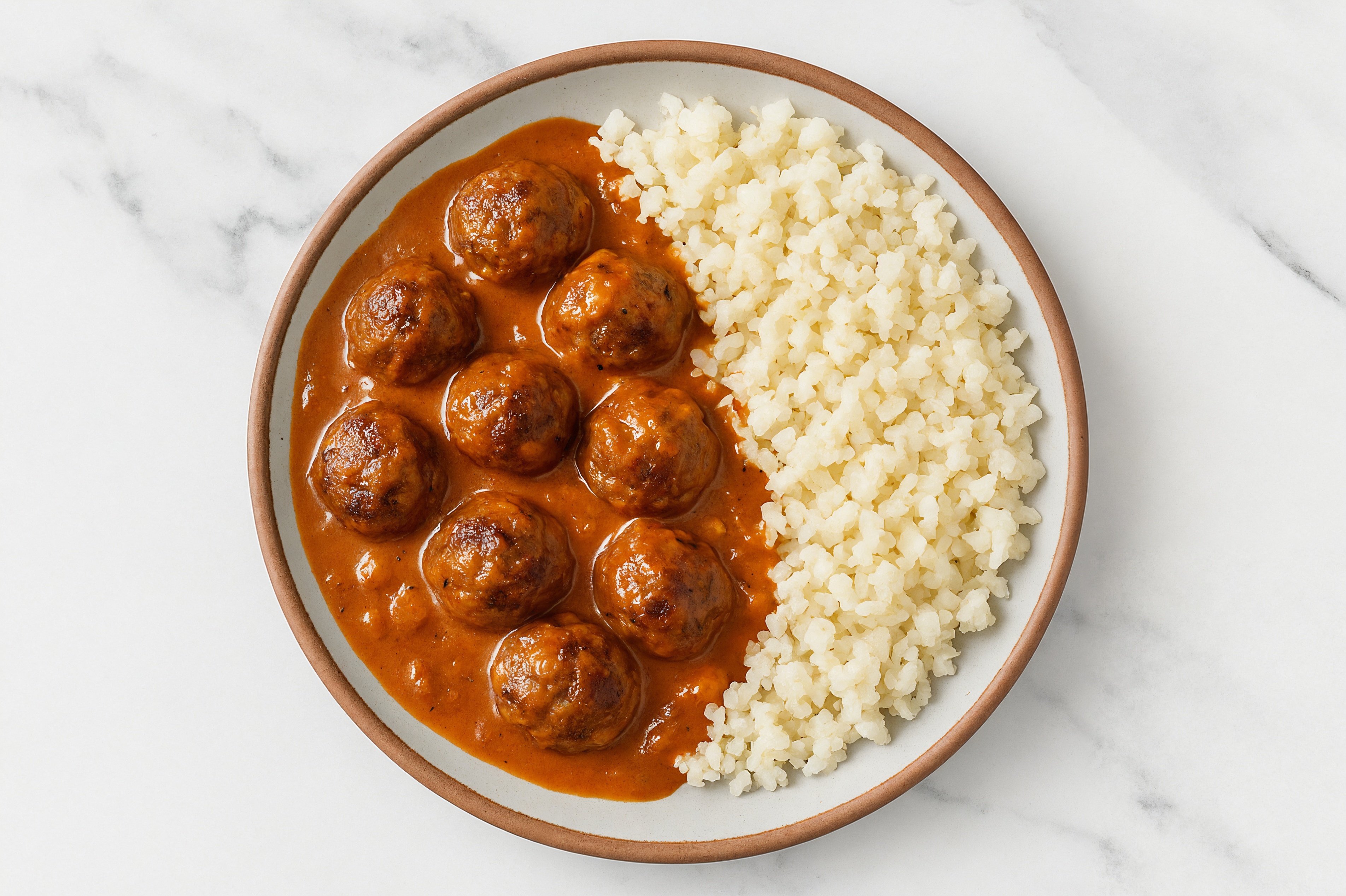 Tikka Masala Beef Meatball Bowl