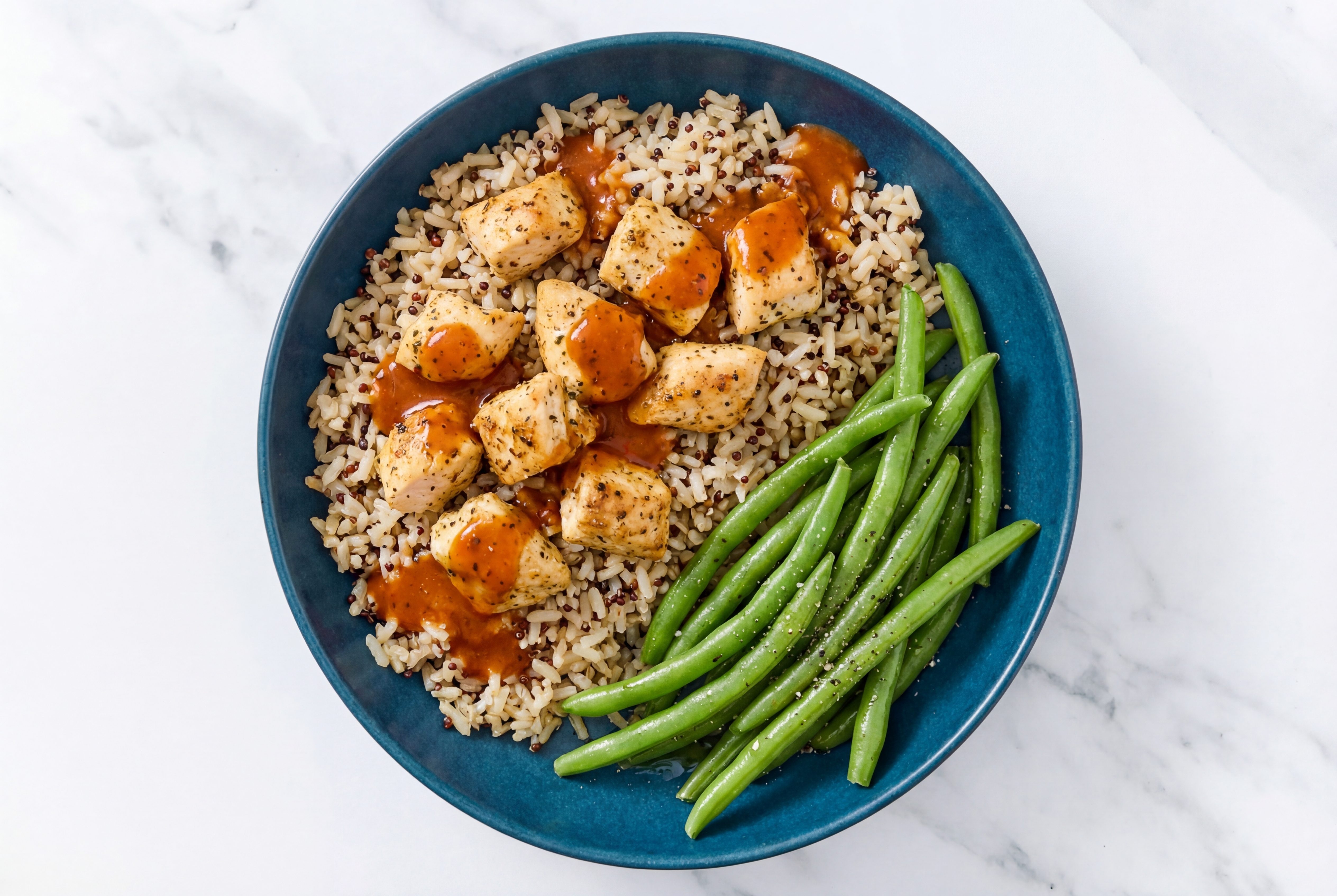 Smoky Chicken Brown Rice Quinoa Blend Bowl