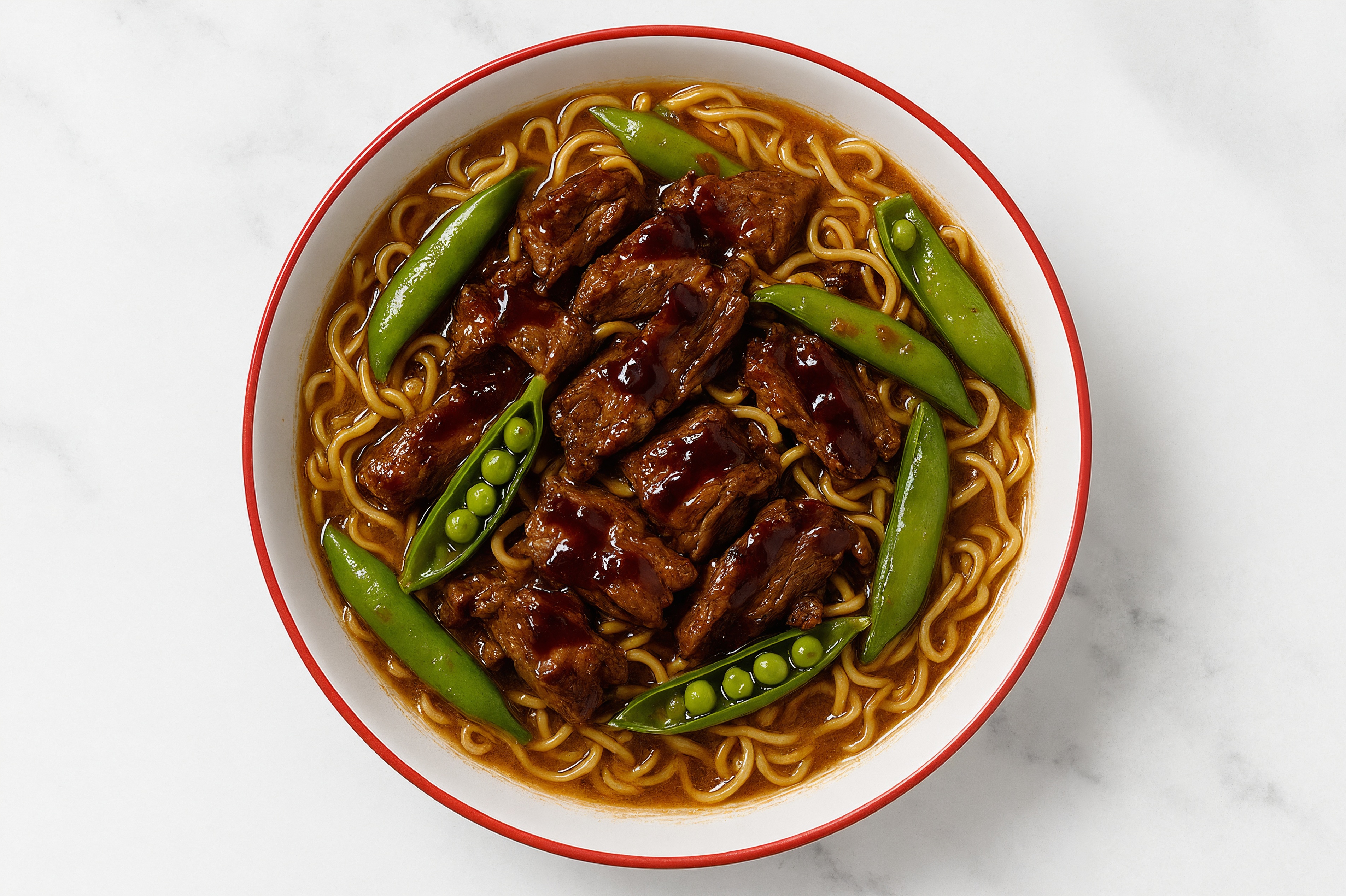 Honey Garlic Beef Ramen Soup