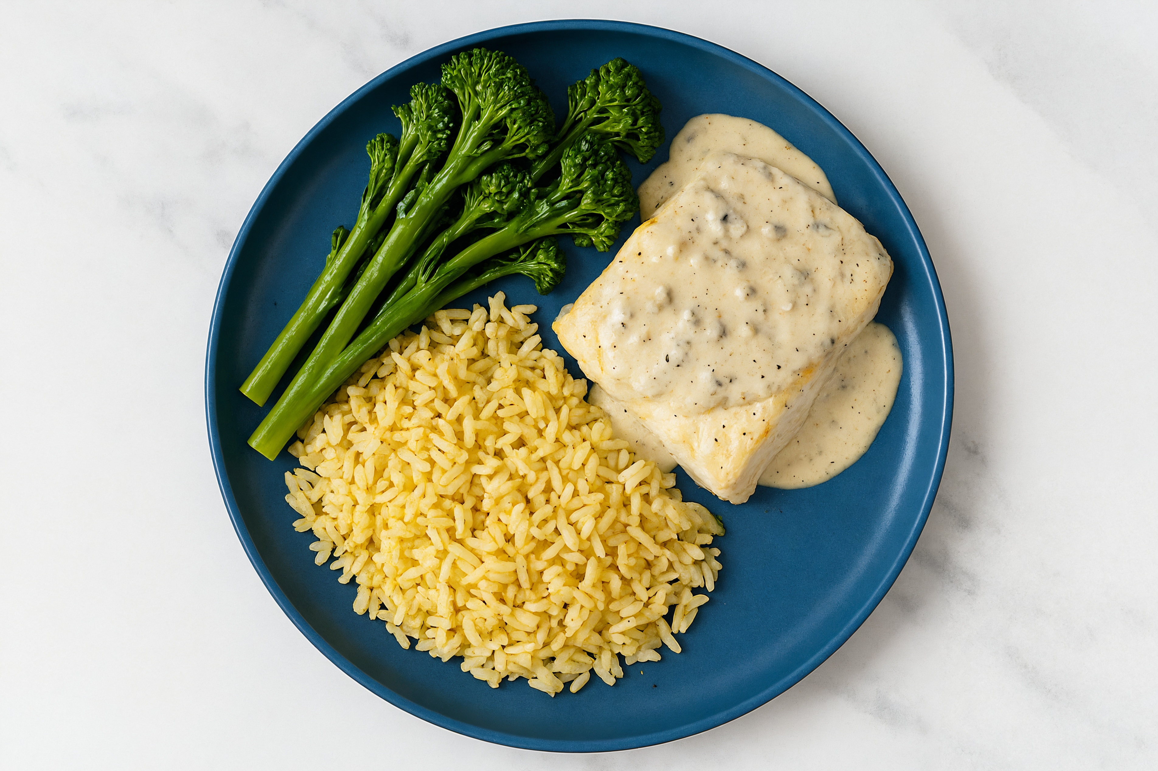 Creamy Truffle Halibut + Baby Broccoli