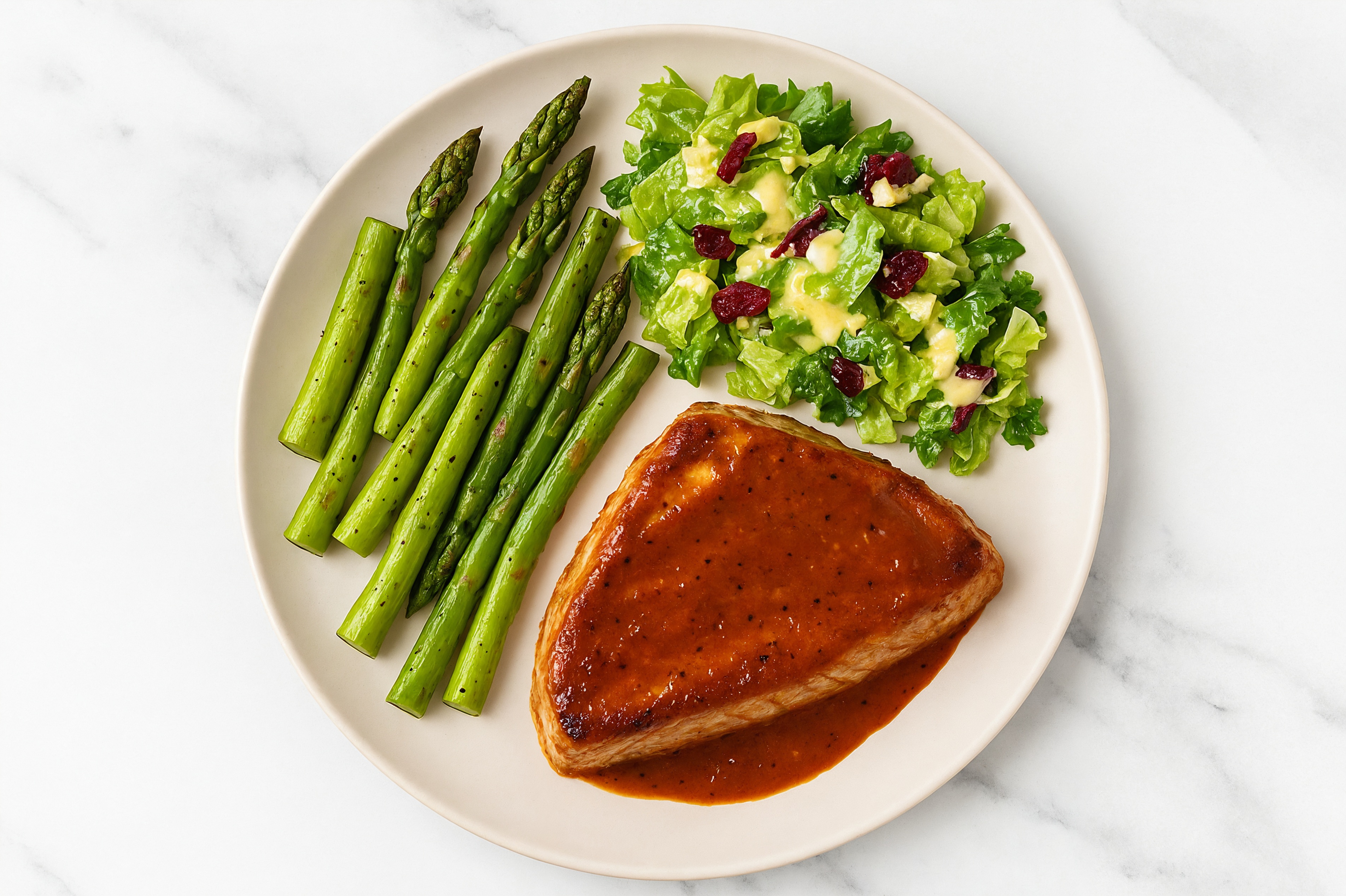 Hickory Sheet Pan Tuna & Asparagus with Honey Citrus Salad