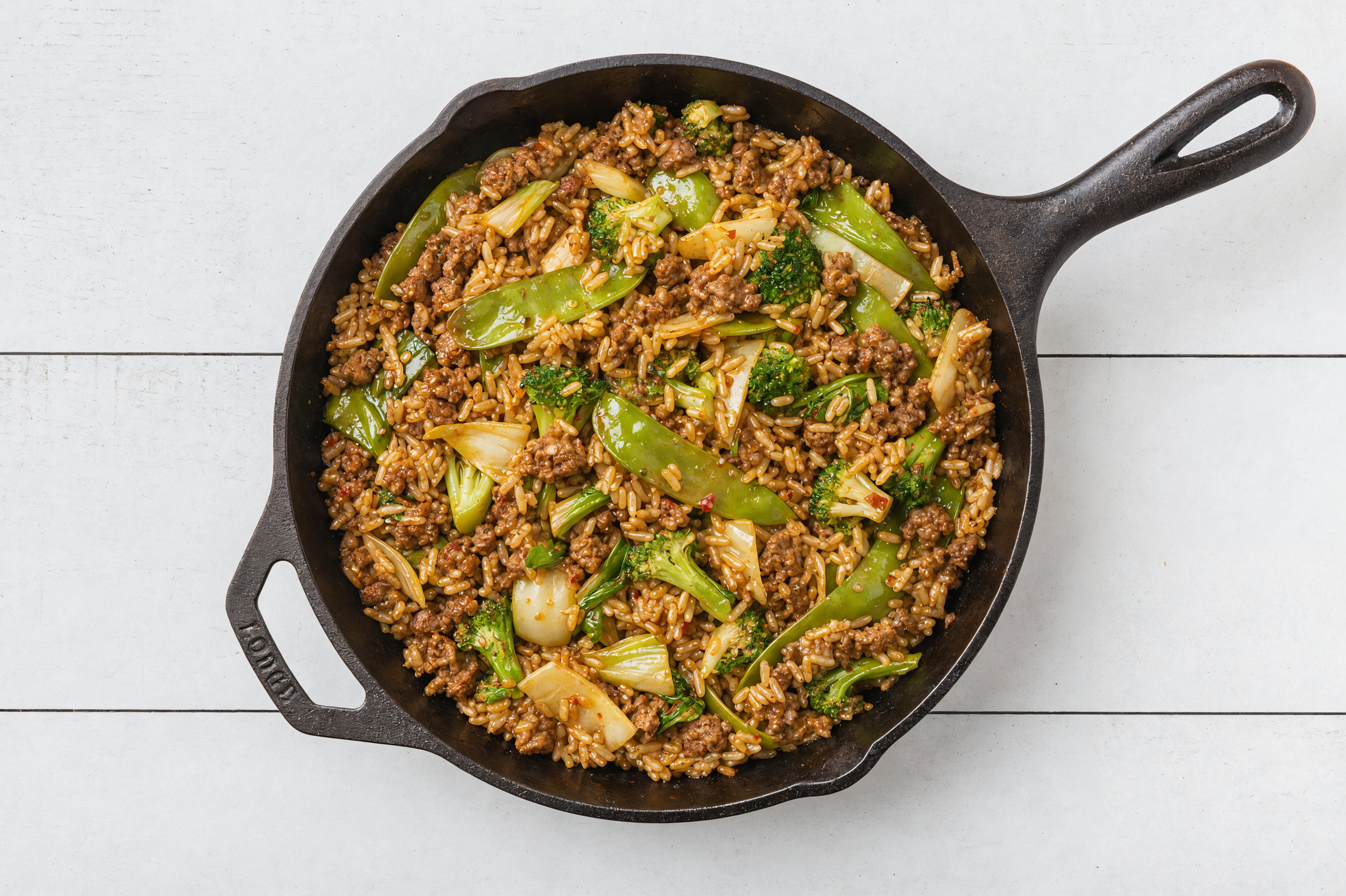 Sesame Ginger Bok Choy + Ground 93/7 Lean Beef Stir-Fry