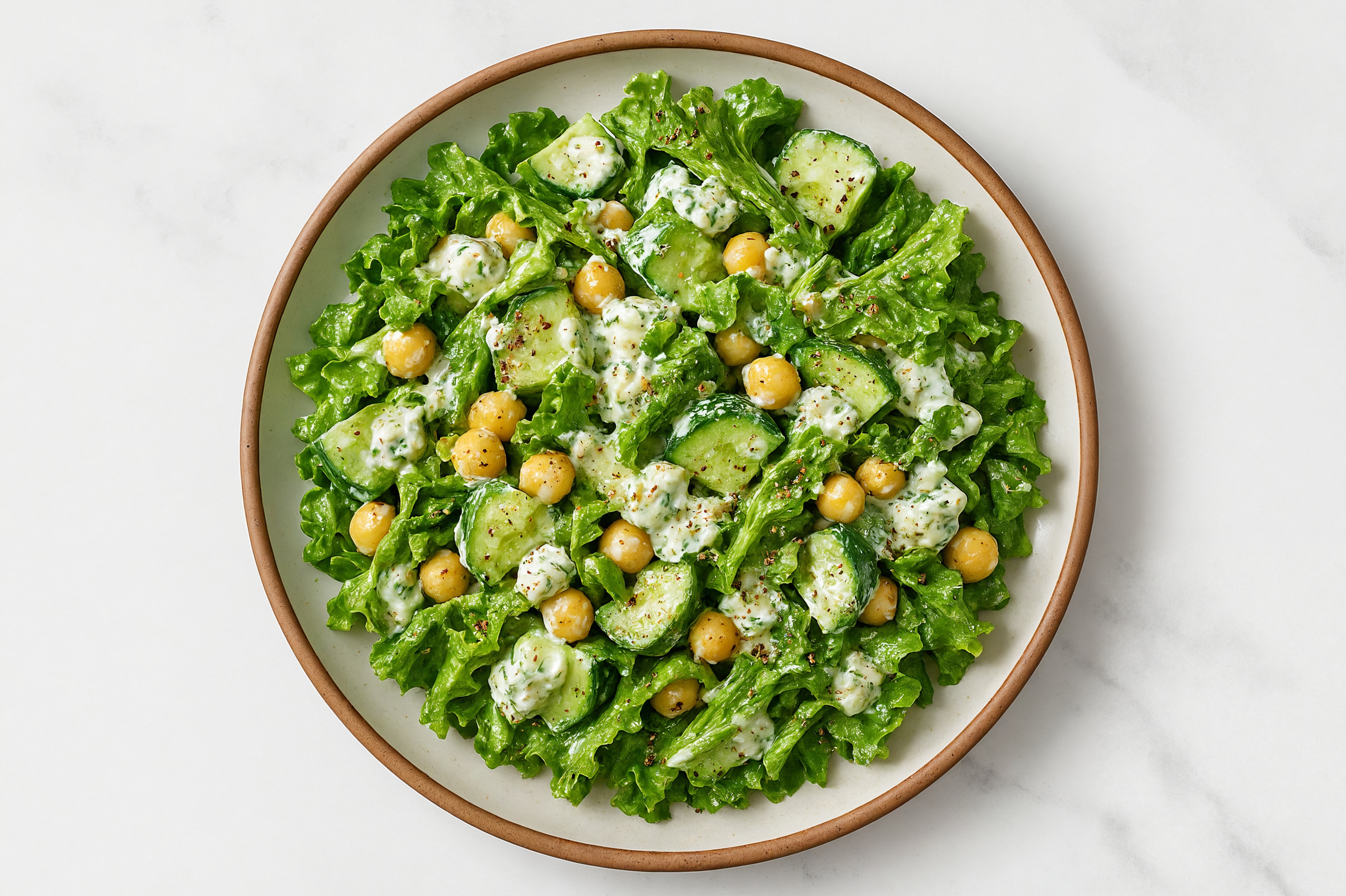 Za'atar, Chickpea + Cucumber Tzatziki Salad