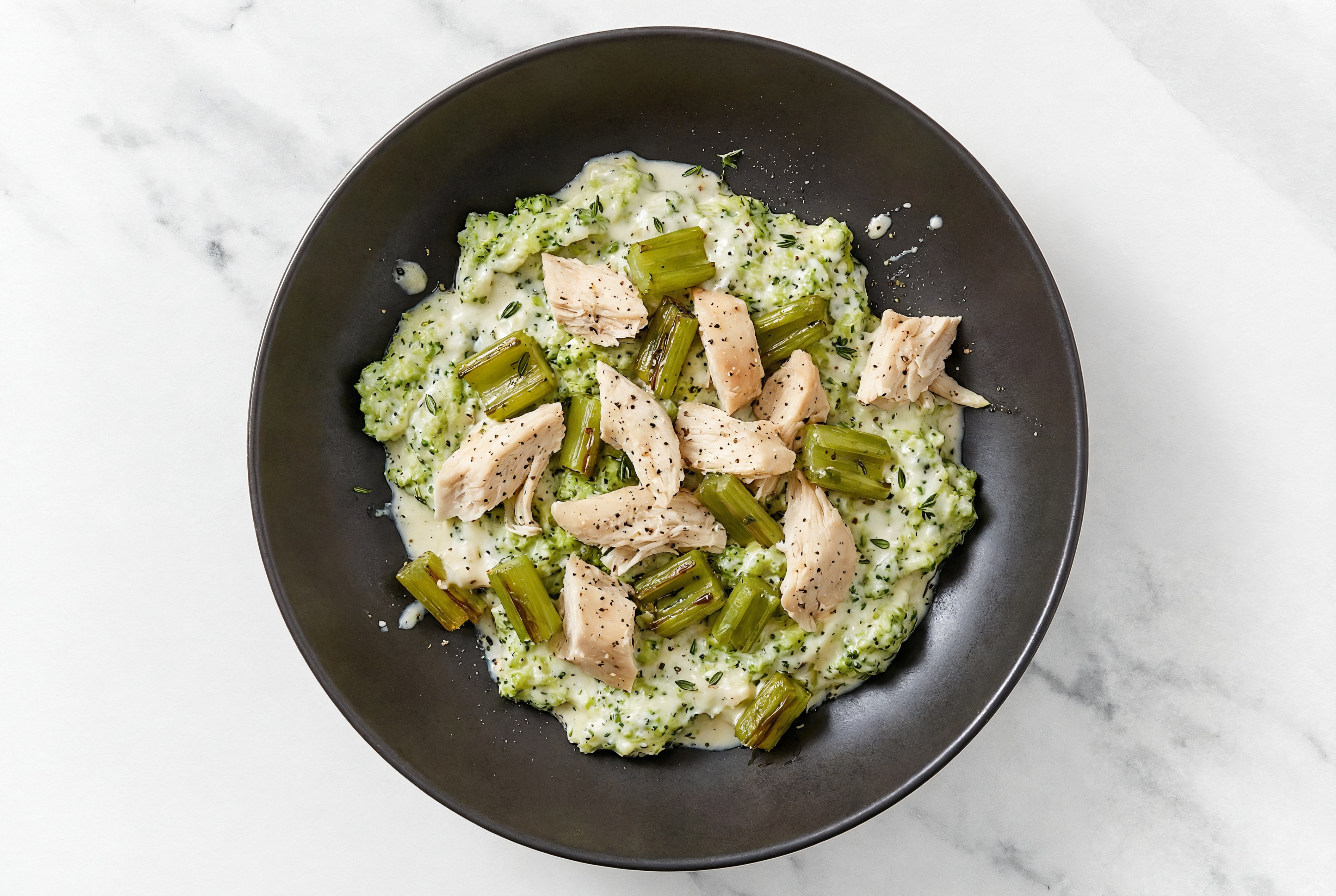  Chicken + Creamy Broccoli Mash with Classic Alfredo