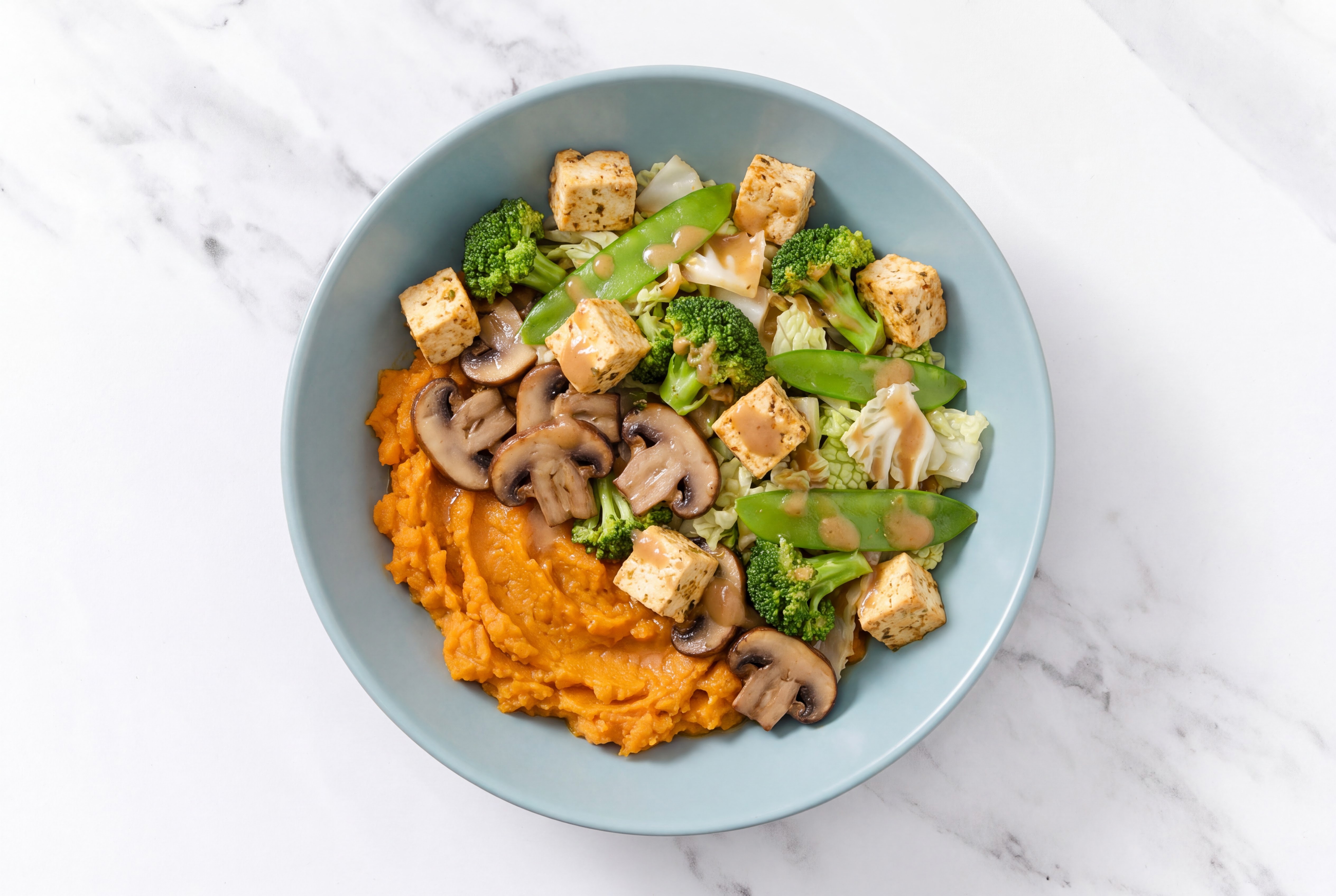 Ginger Ponzu Tofu Mixed Veggie Bowl