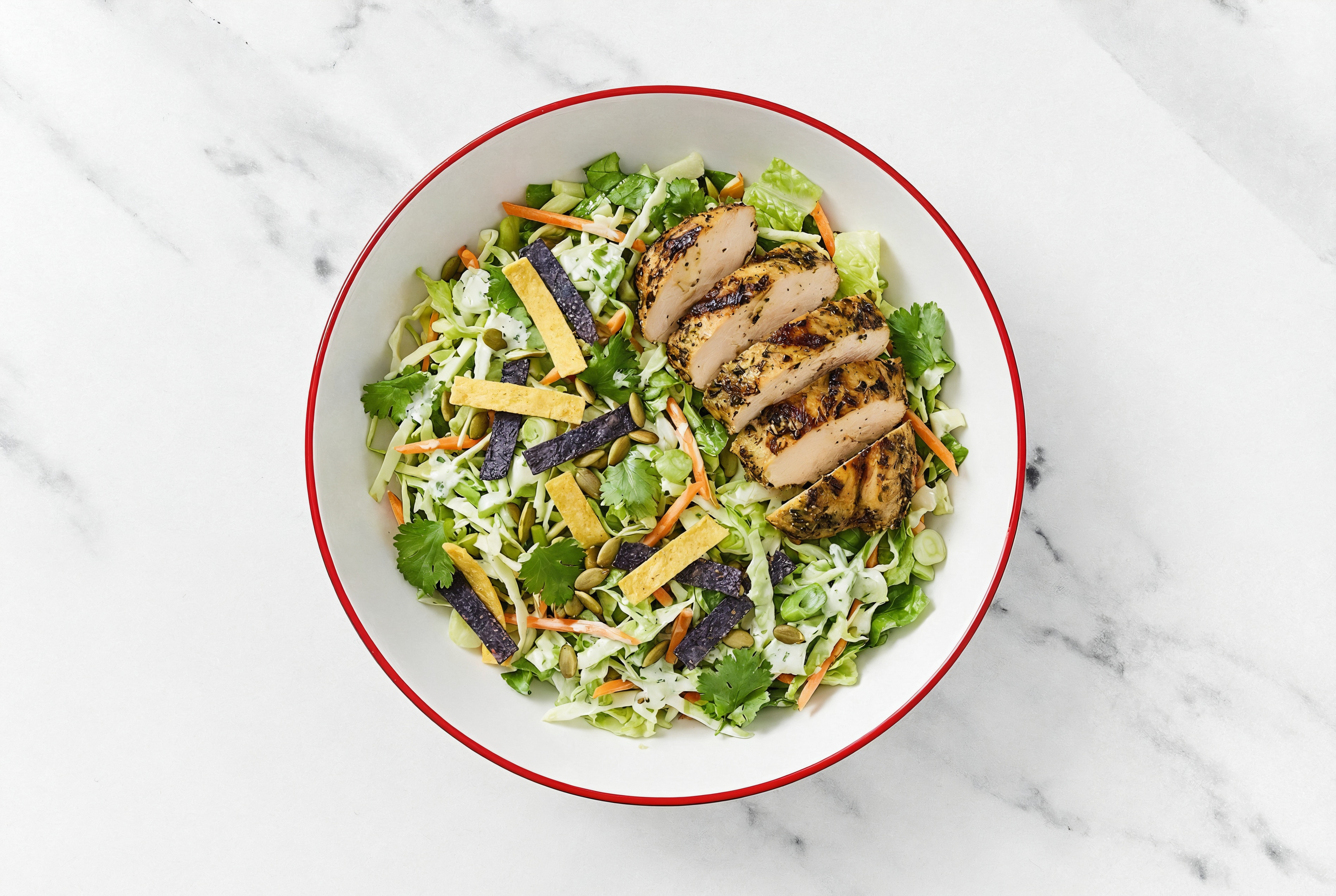Southwest Mediterranean Grilled Chicken Breast Chopped Salad