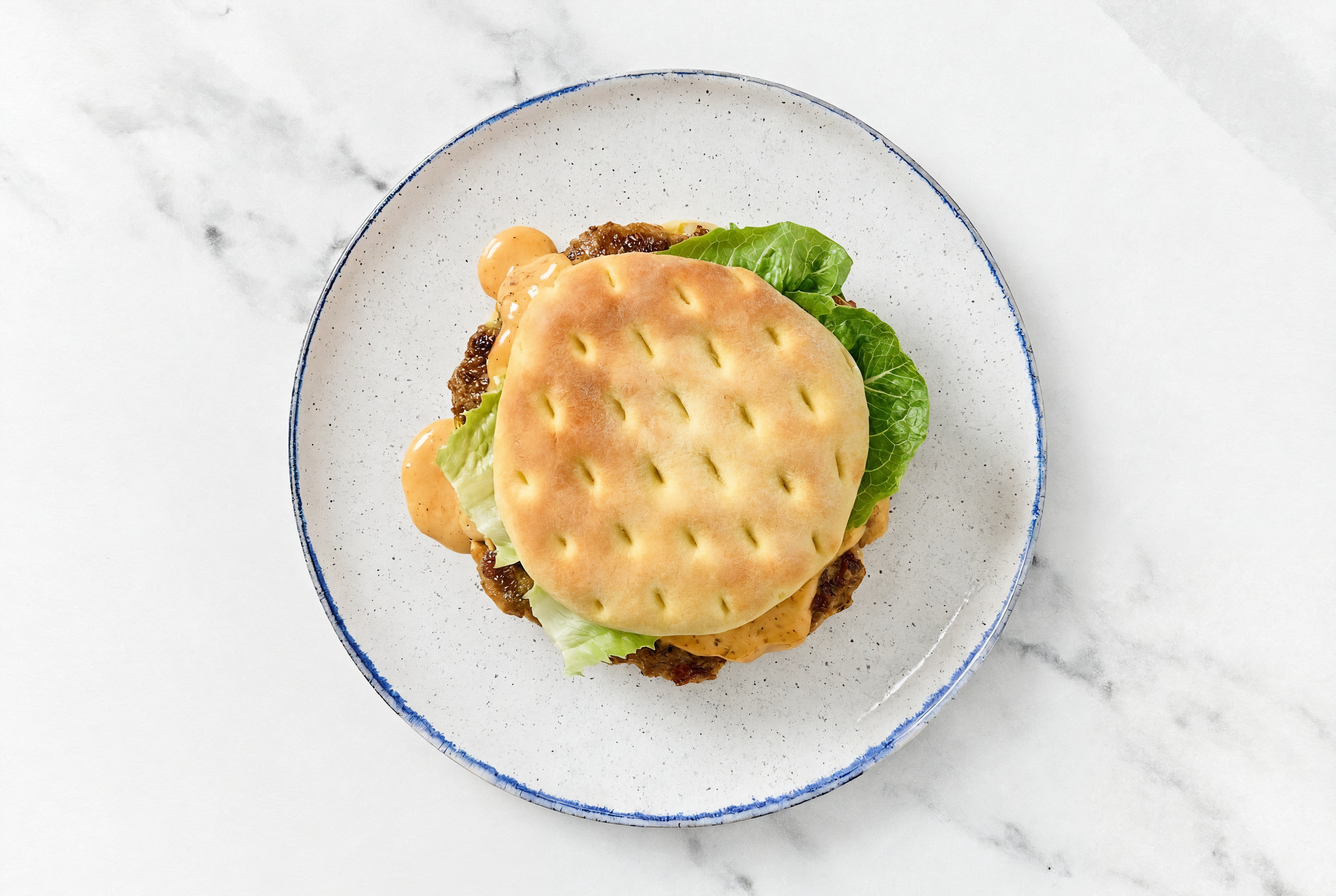 Tandoori Italian-Style Ground Beef Burger with BBQ Sauce