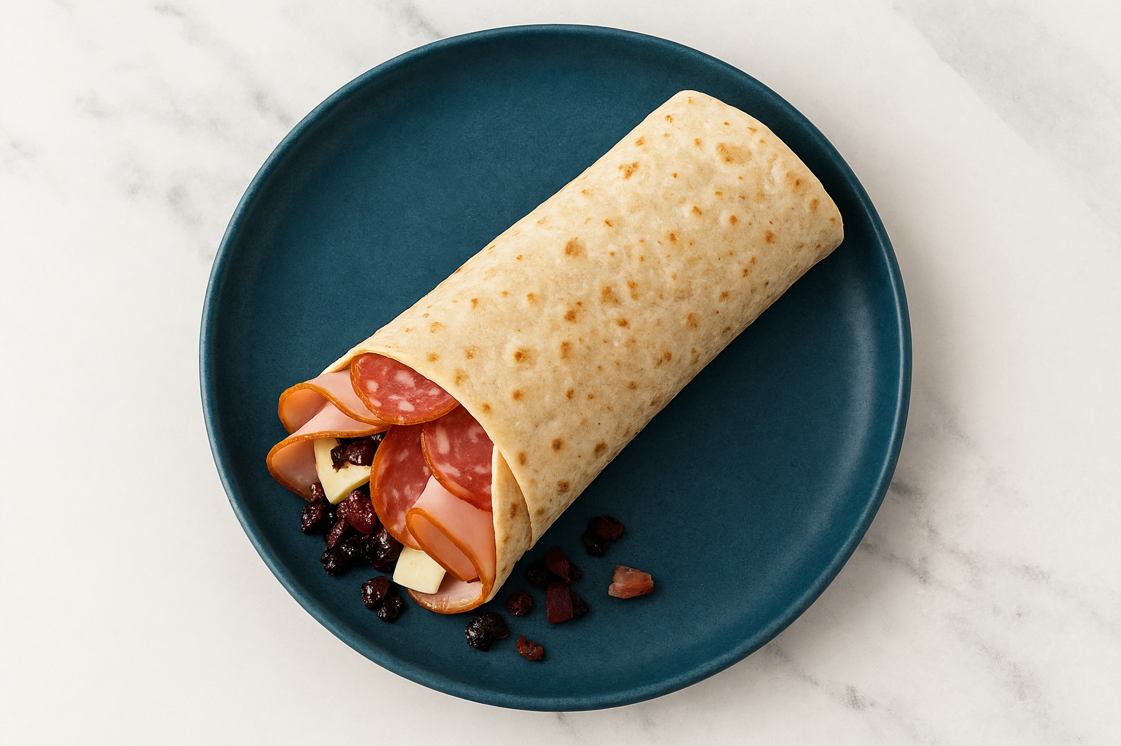 Savory Muffuletta Lavash Wrap with Mozzarella Bar