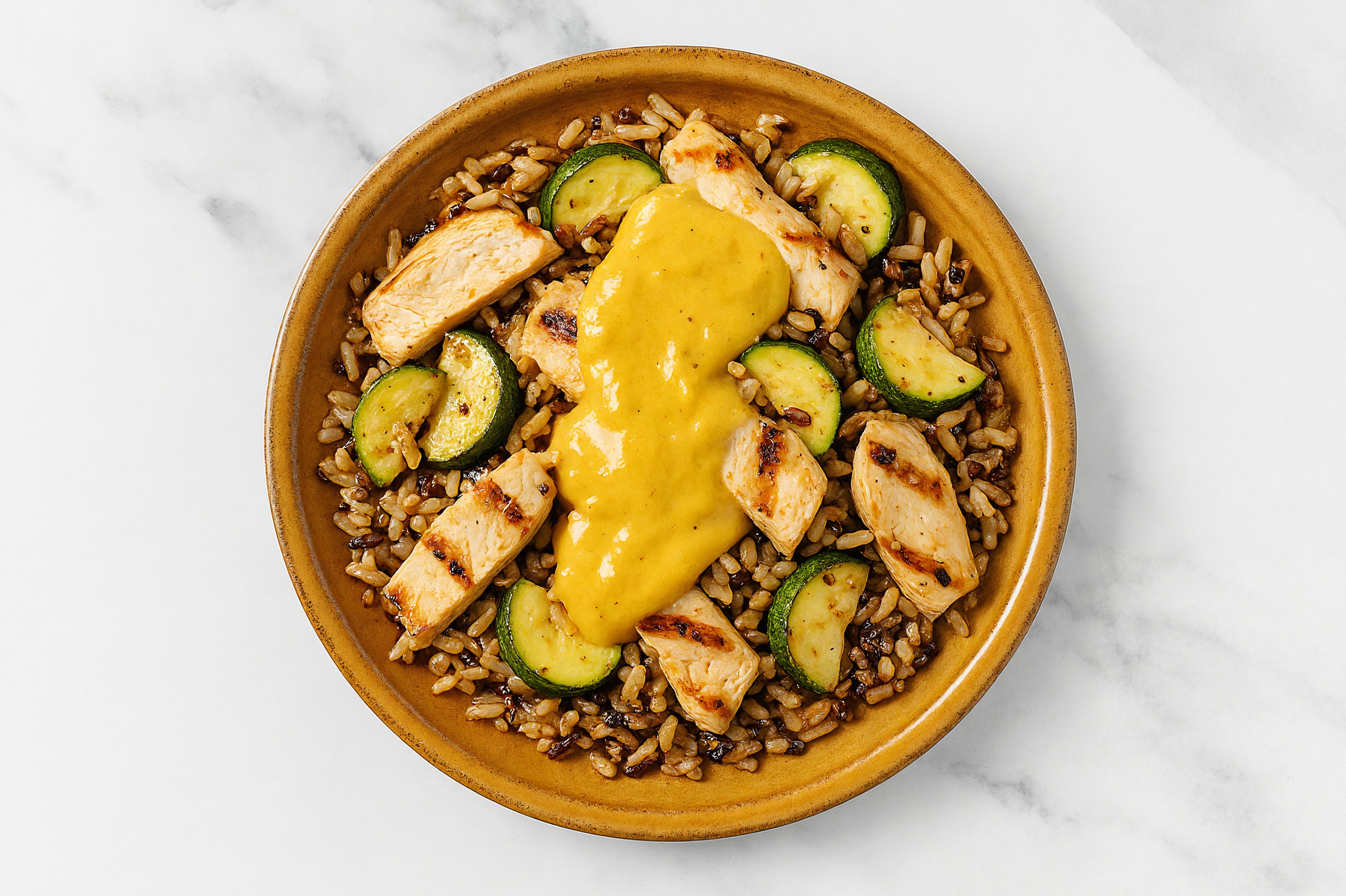Curry Chicken + Zucchini 7-Grain Bowl