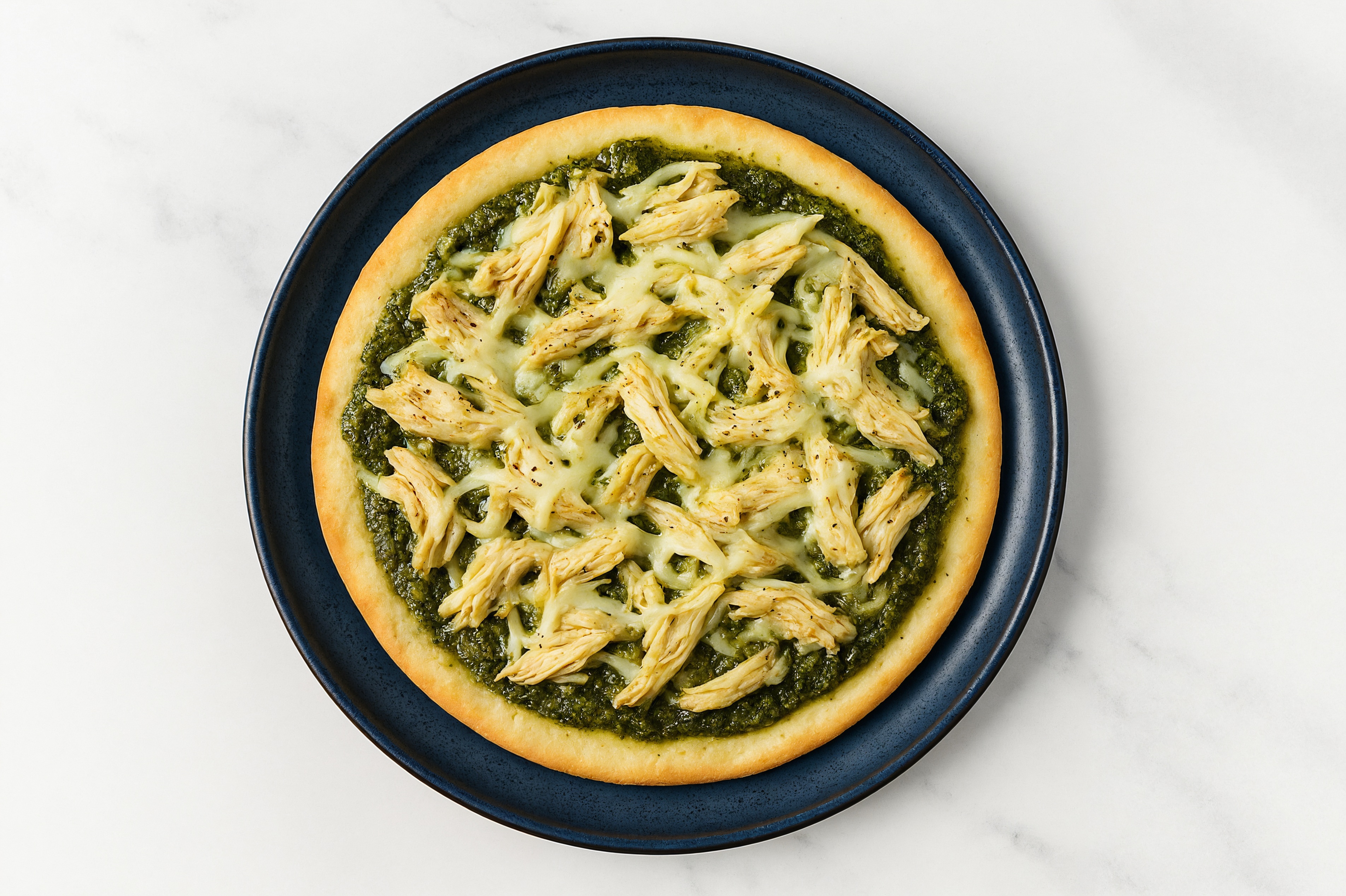 Pesto Pulled Chicken Gluten-Free Pizza
