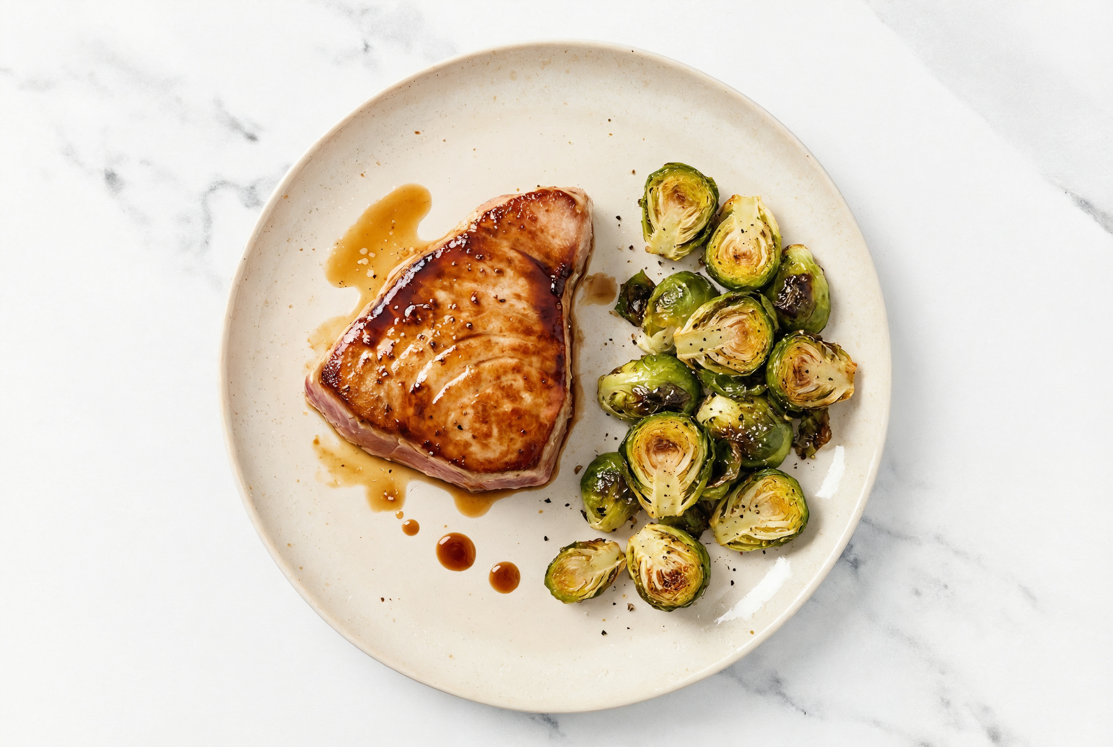 Teriyaki Sheet Pan Tuna & Brussels Sprouts