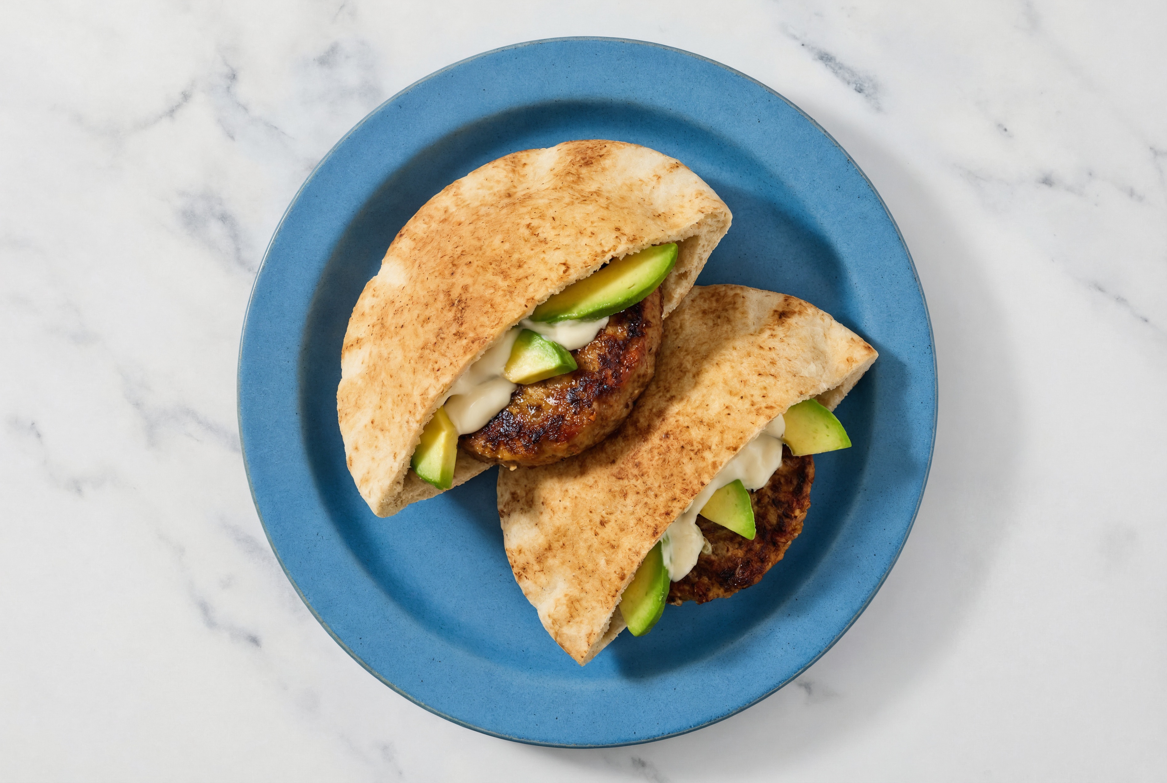 Beyond Burger + Avocado Traditional Pita Pockets