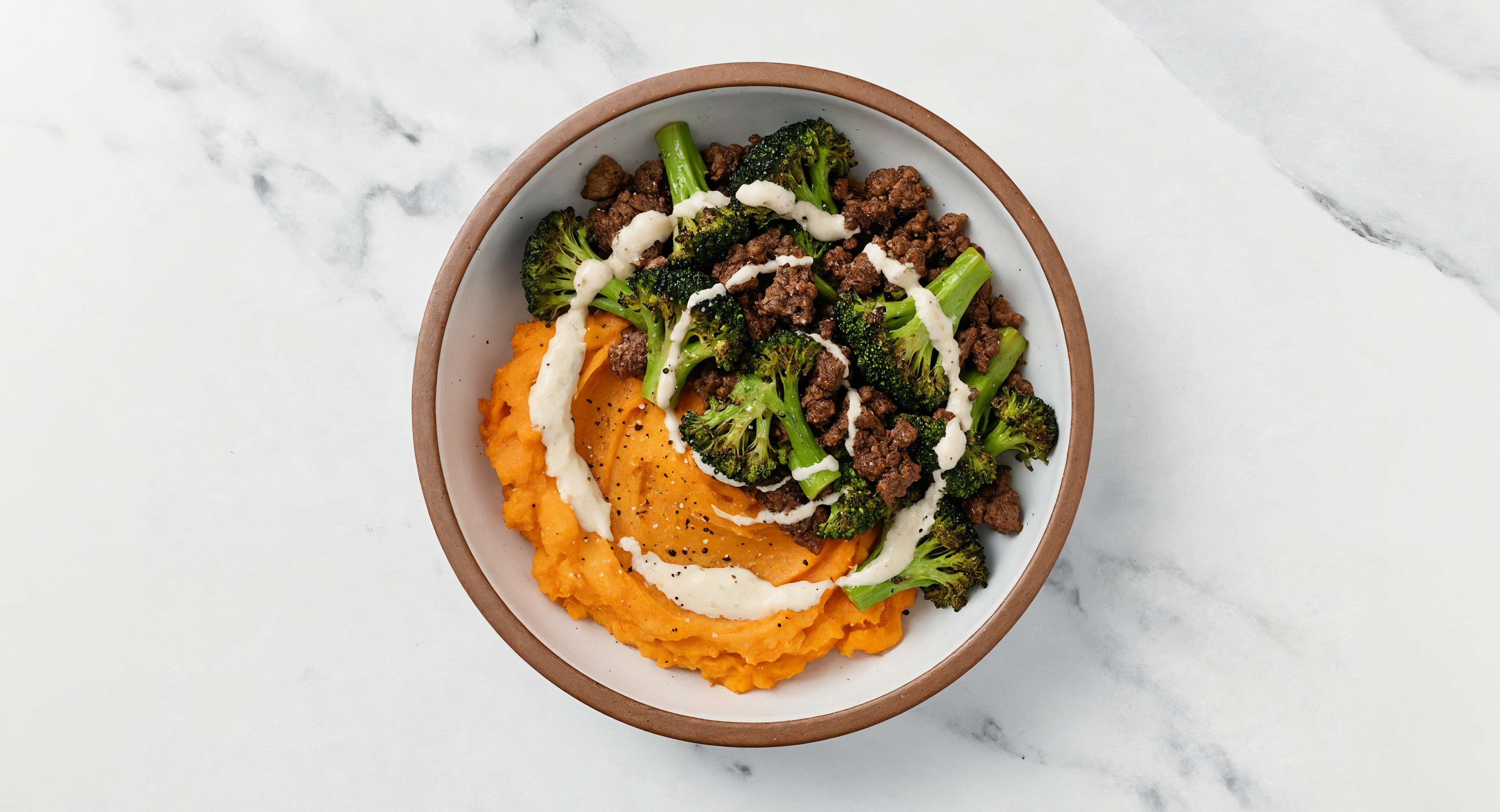 Creamy Horseradish Bison + Broccoli Florets
