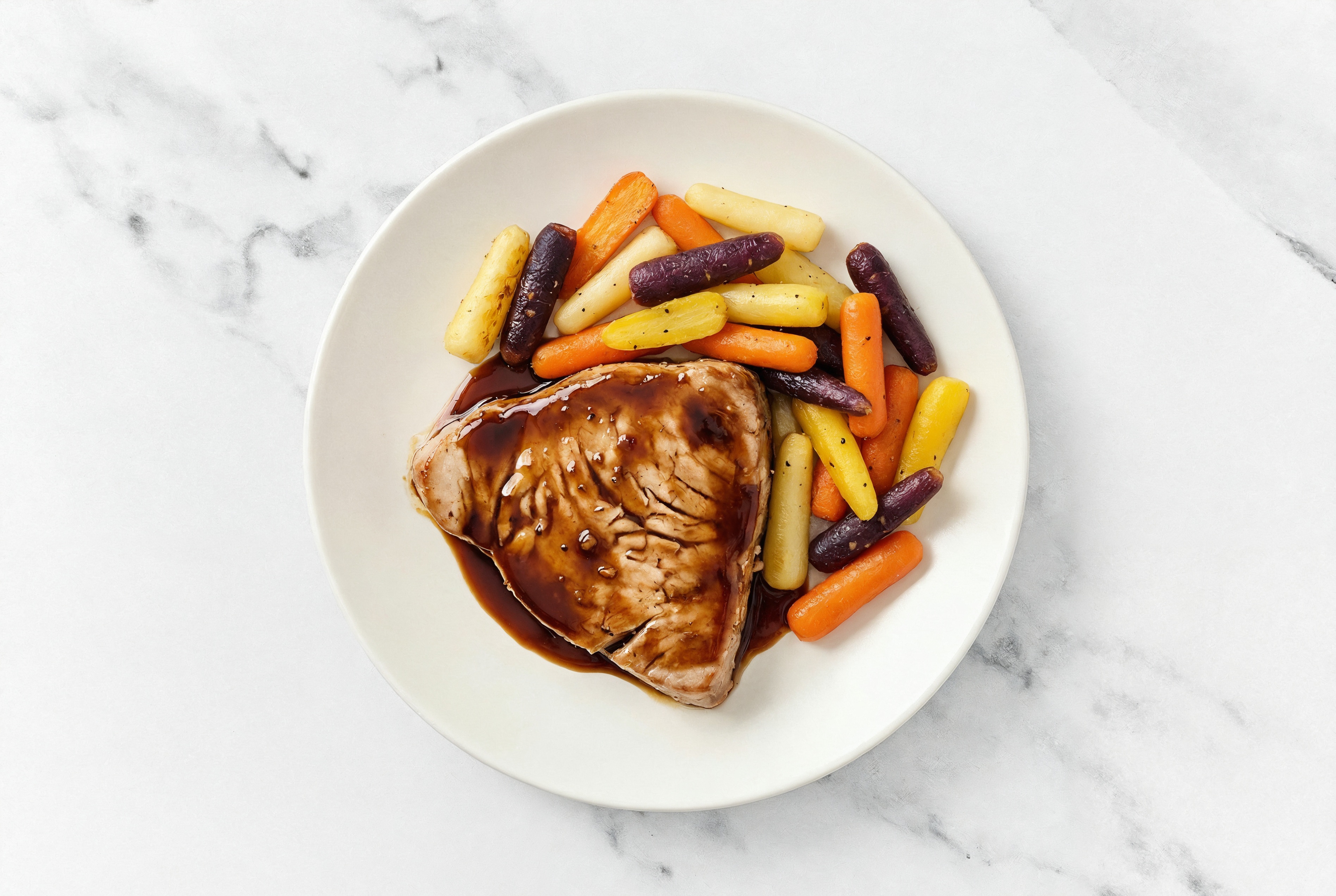 Teriyaki Sheet Pan Tuna & Baby Carrots