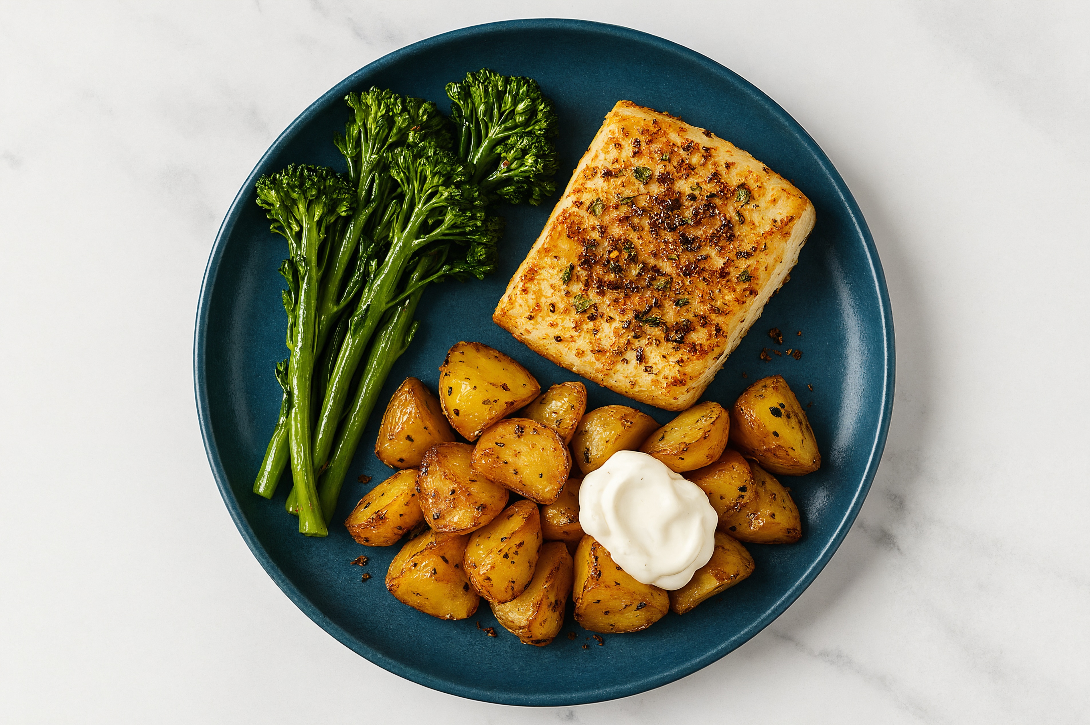 Honey Herb Halibut with Rosemary Potatoes