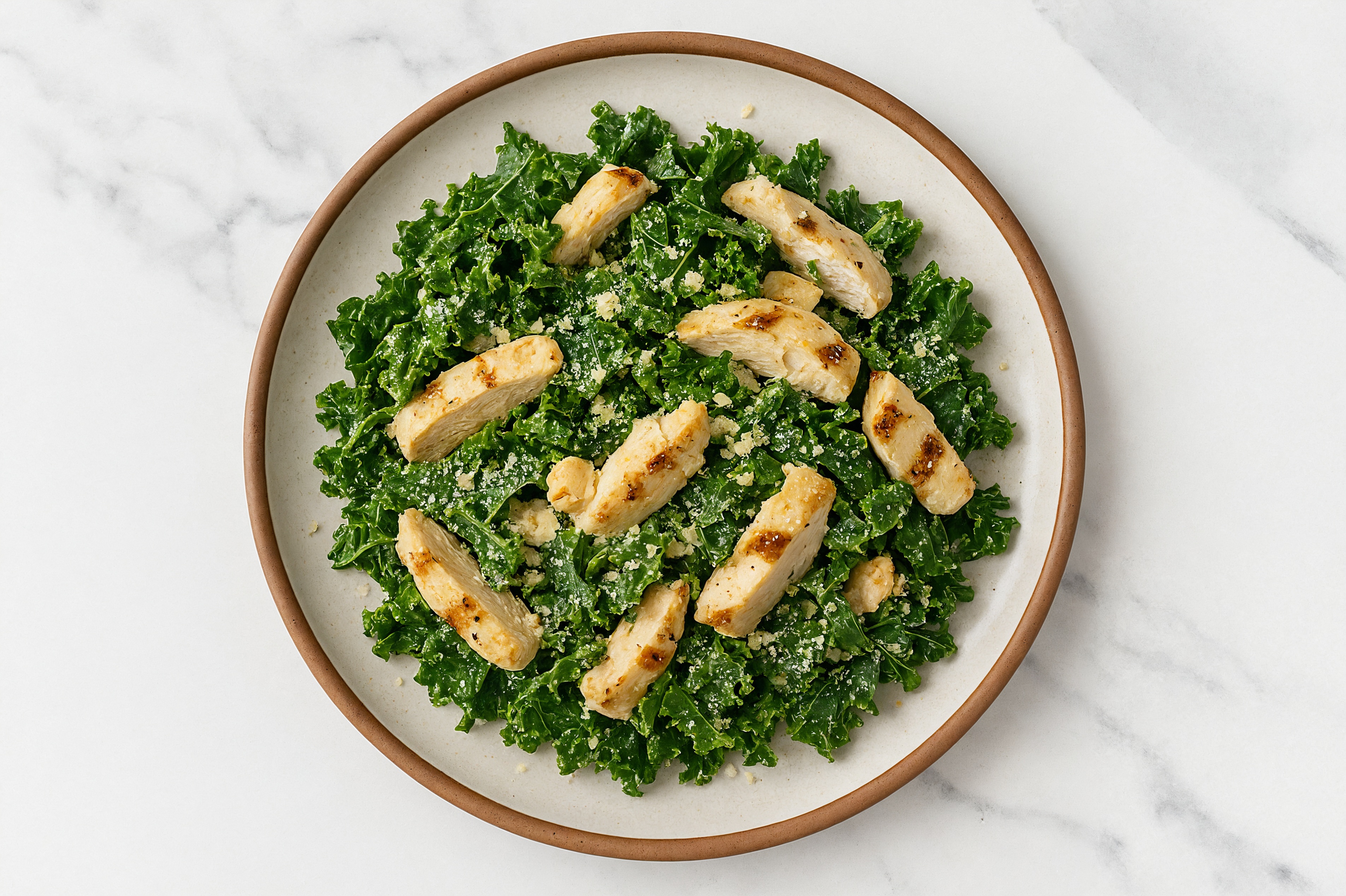Lemony Seasoned Grilled Chicken Breast Kale Caesar