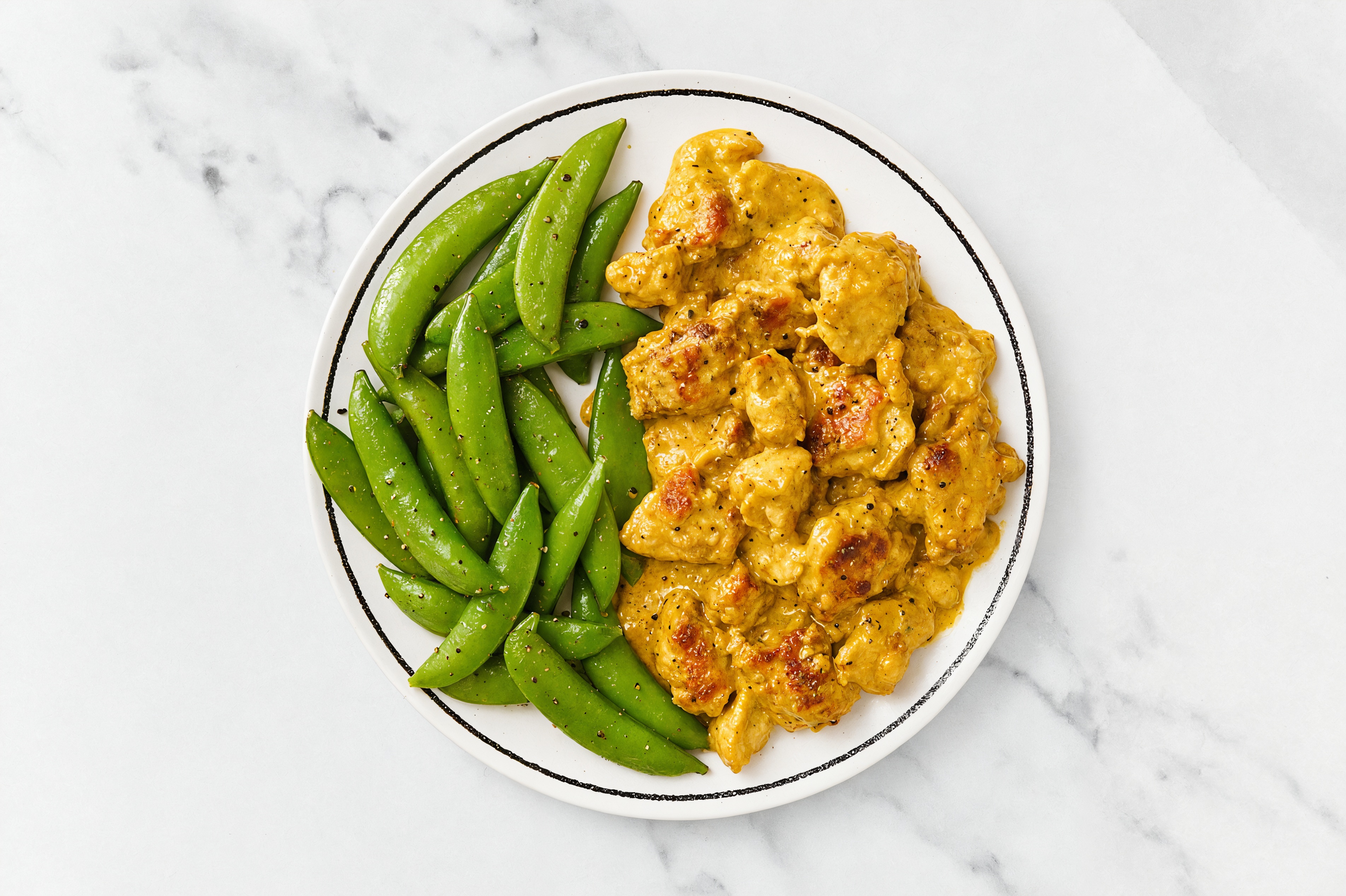 Coconut Chicken with Peas