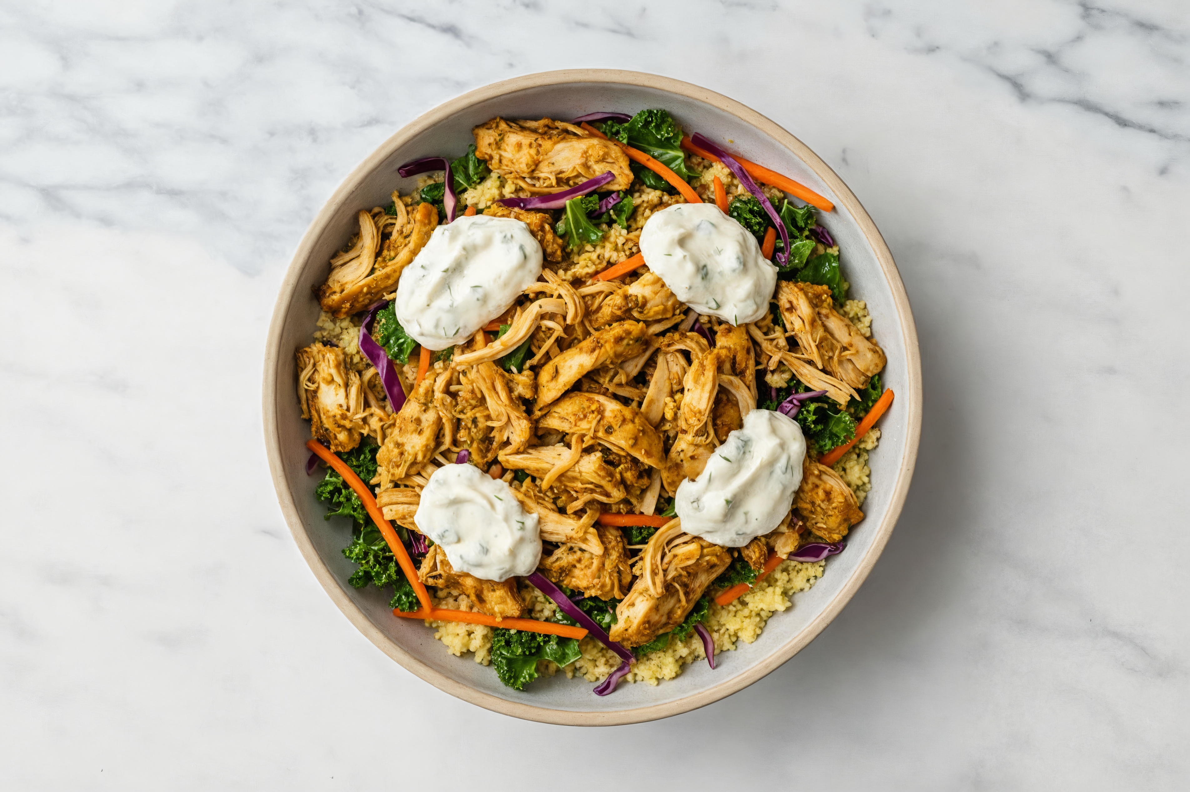 Tzatziki Shawarma Chicken Couscous Bowl