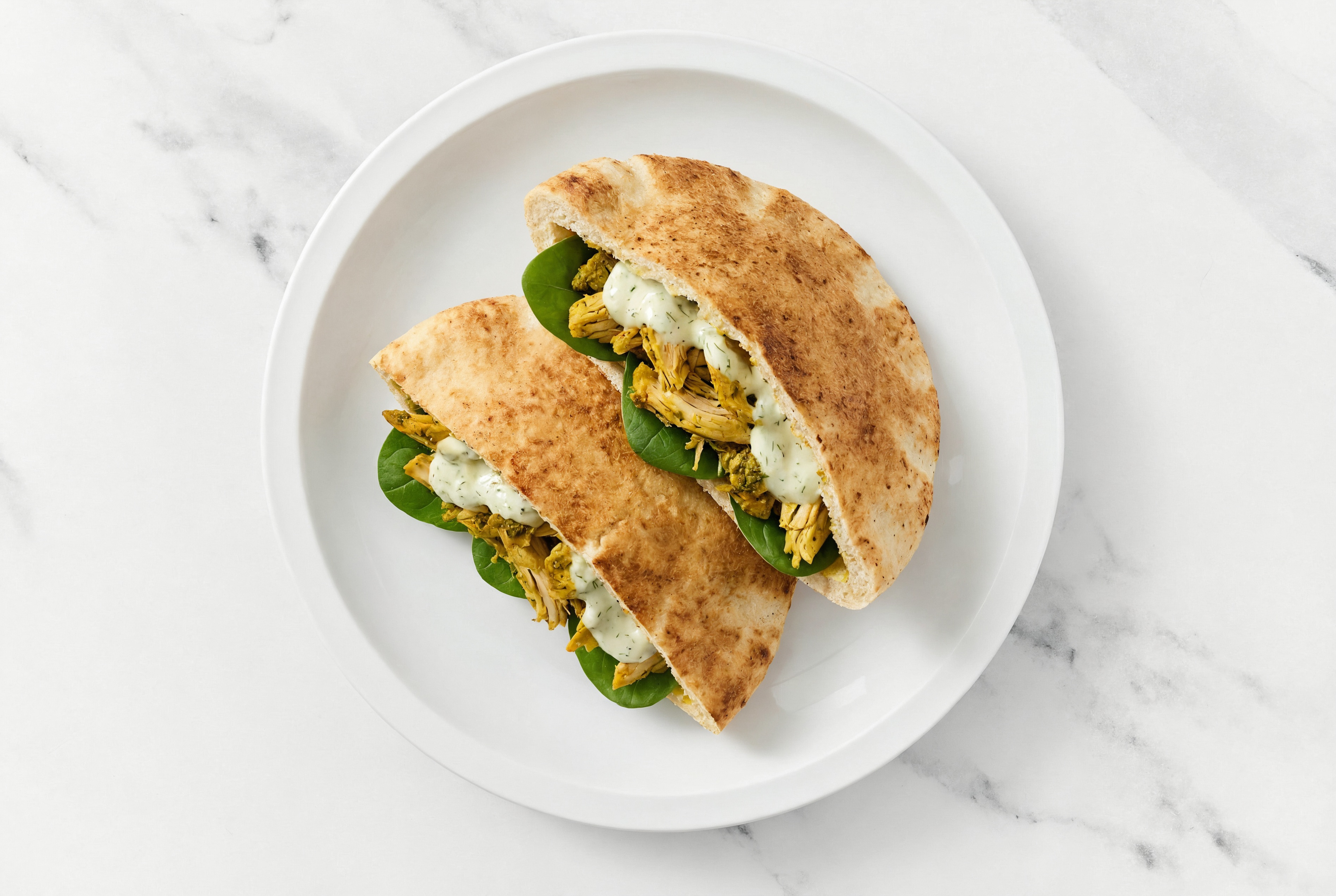  Creamy Dill Shawarma Chicken Traditional Pita