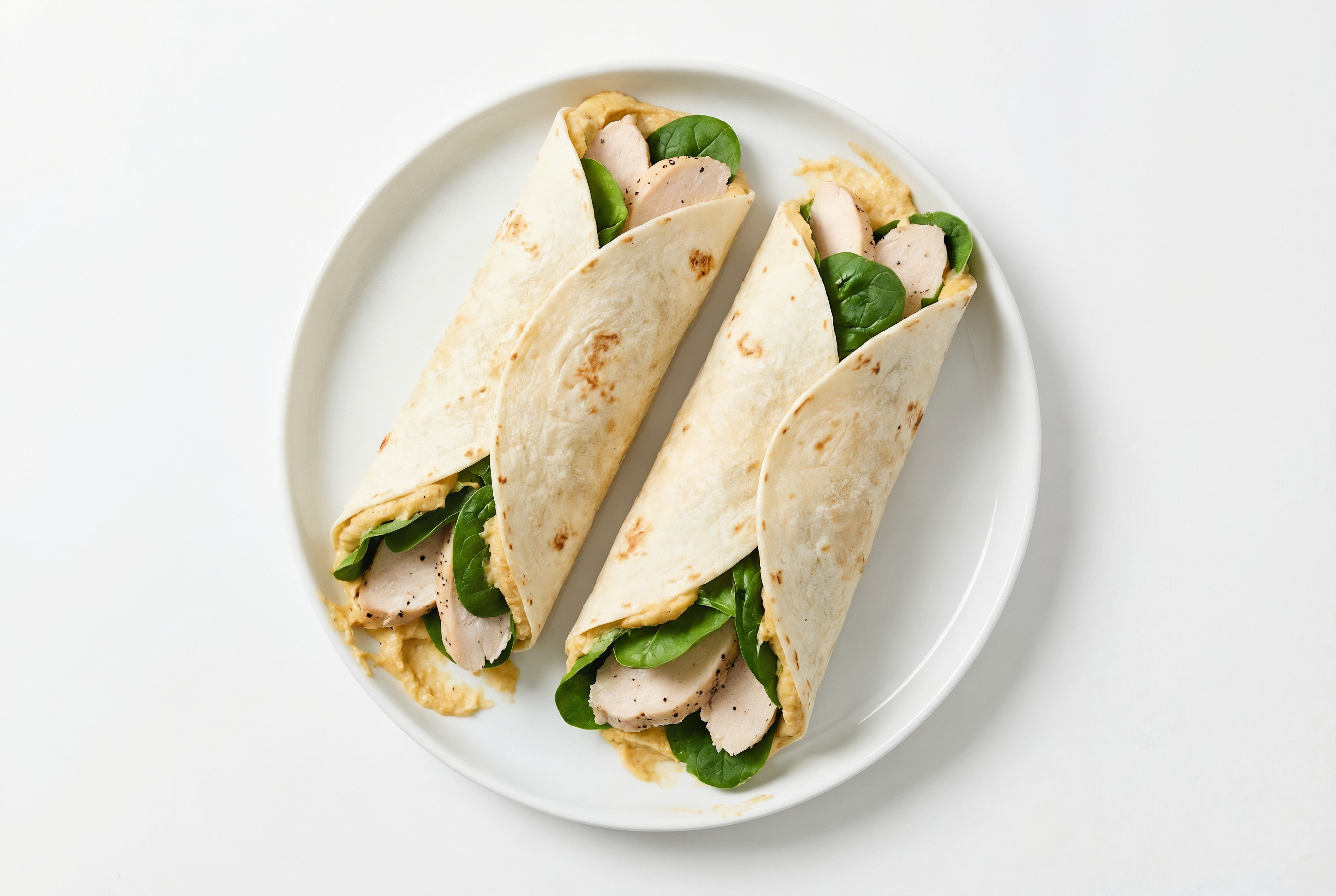 Lemony French Onion Hummus Chicken Breast Wrap