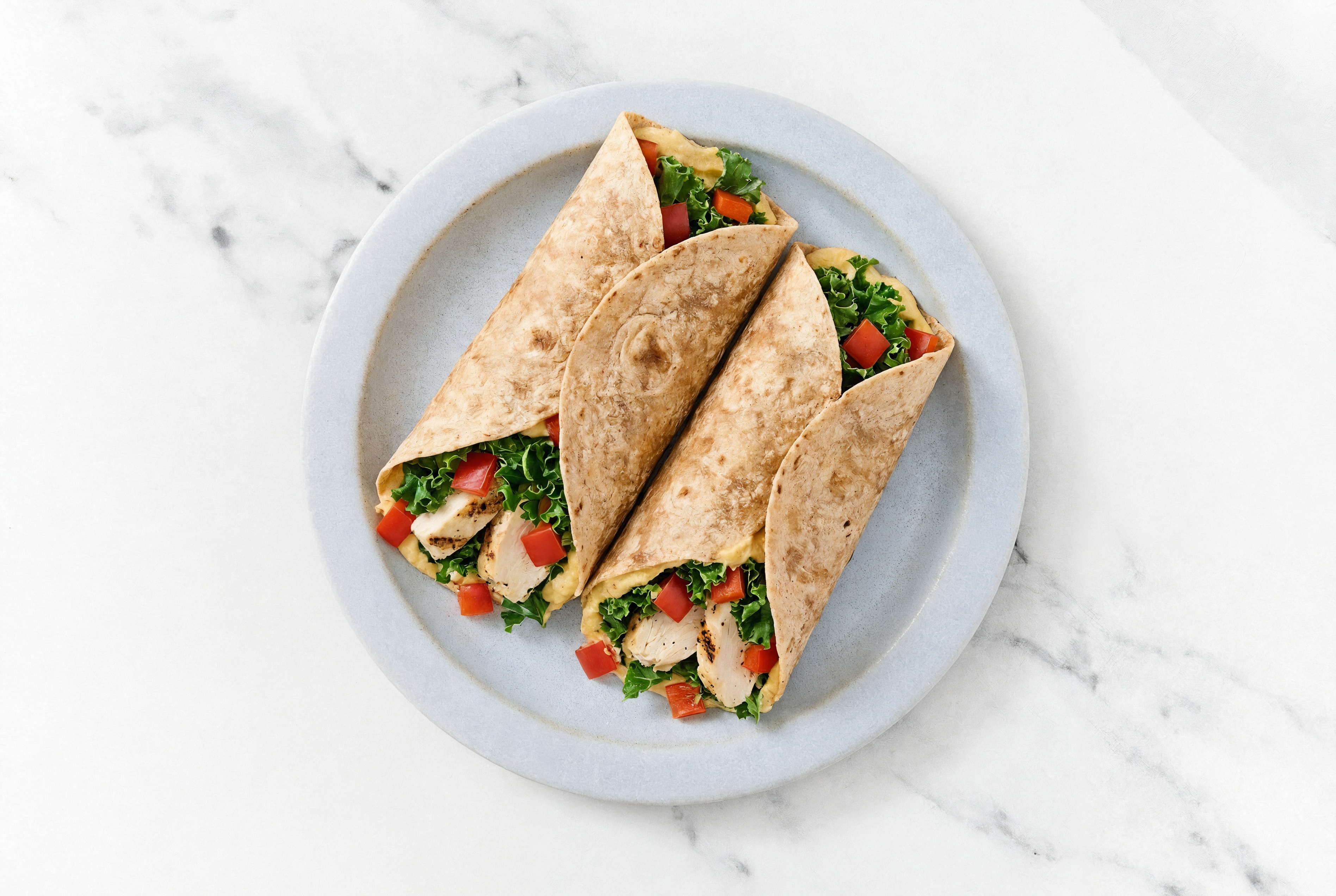 French Onion Grilled Chicken Kale Wrap
