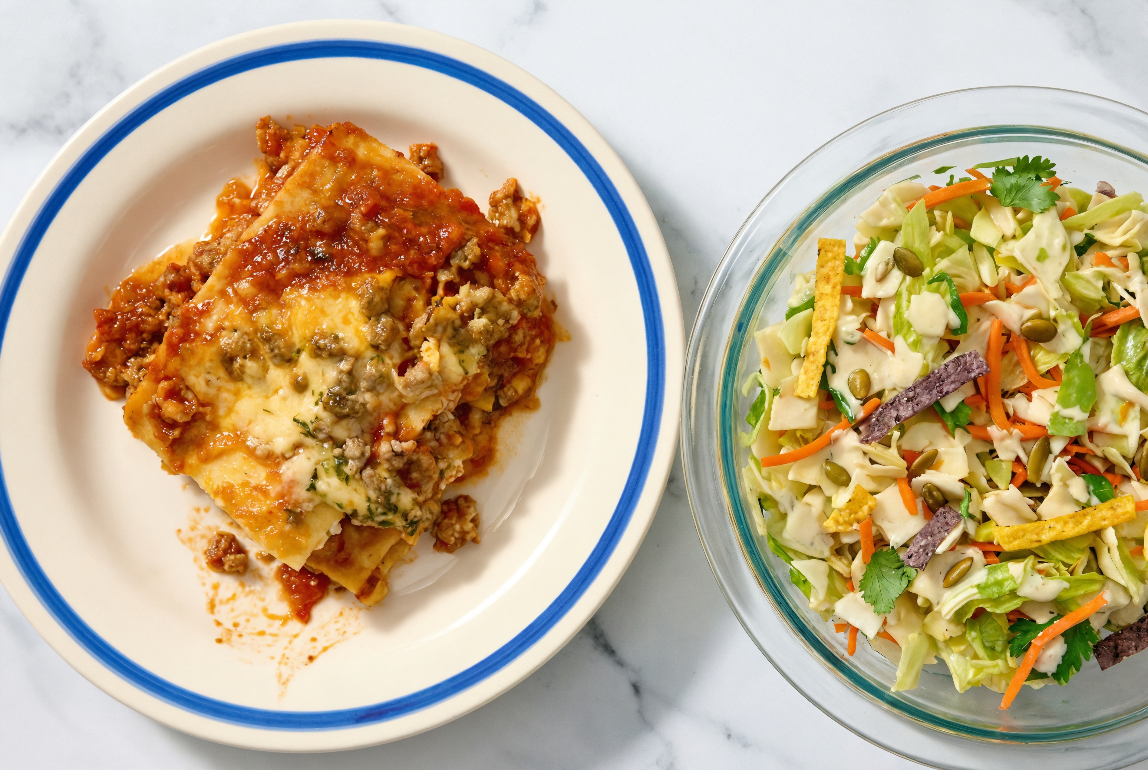 Lasagna Bolognese  + Southwest Salad
