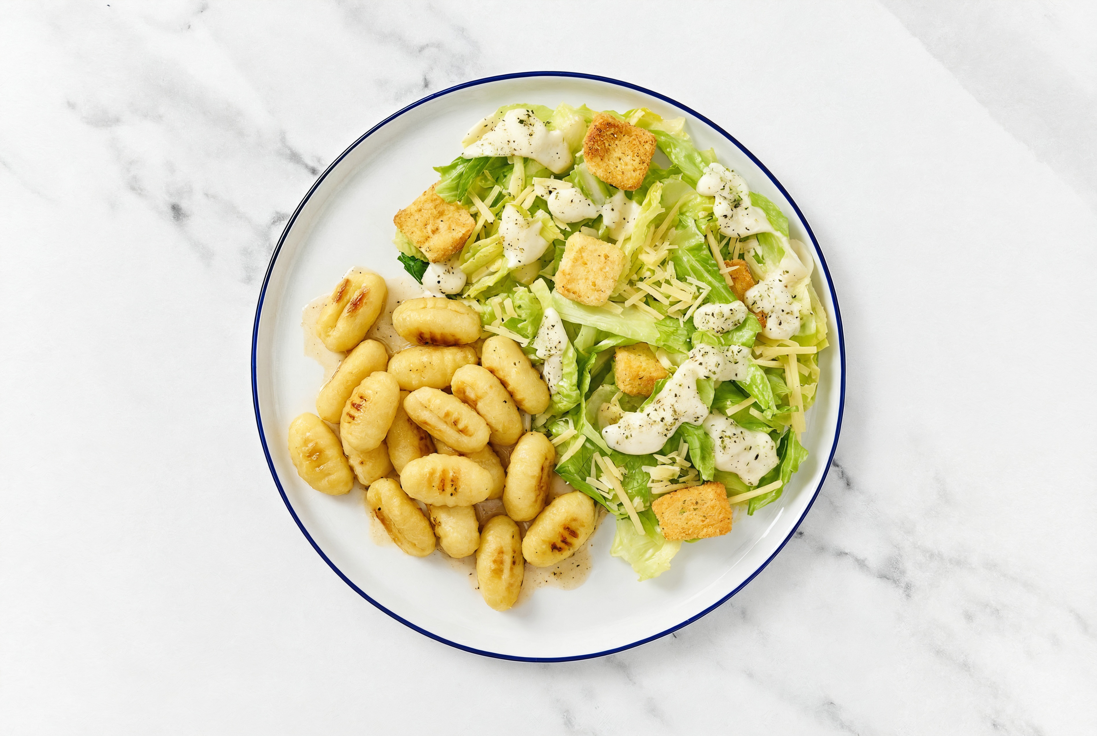 Brown Salted Butter Gnocchi + Caesar Salad