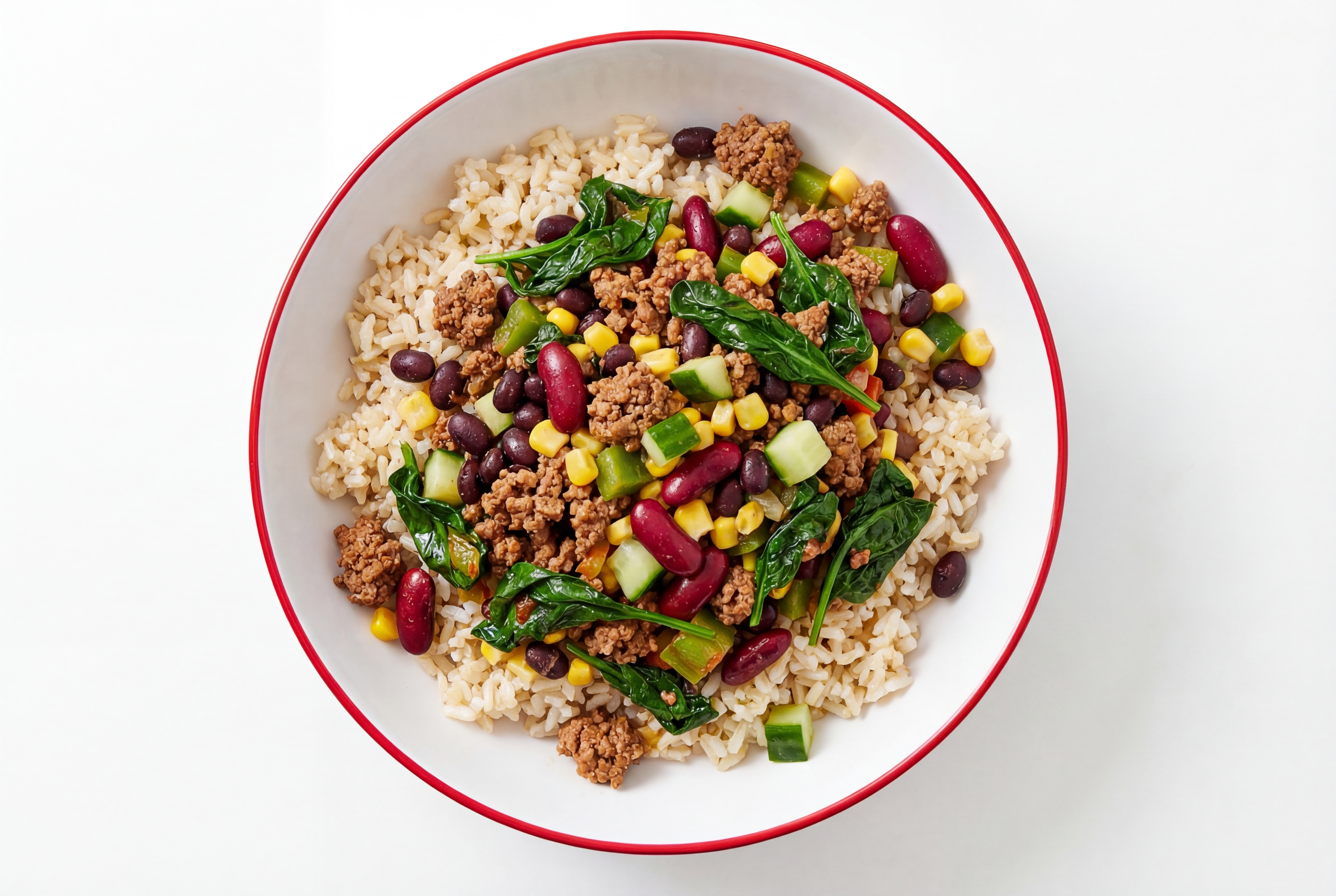 Thanksgiving in the Summer Bowl with Mexican-Style Ground Beef