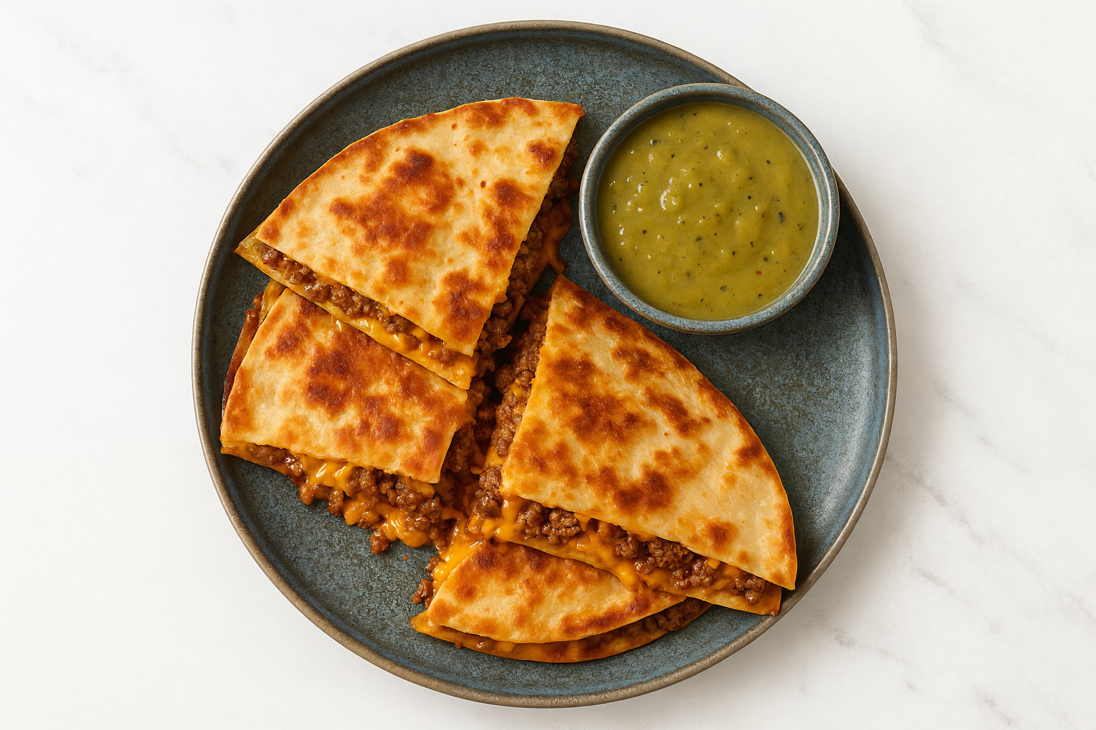 Bright Spicy Beef Quesadillas