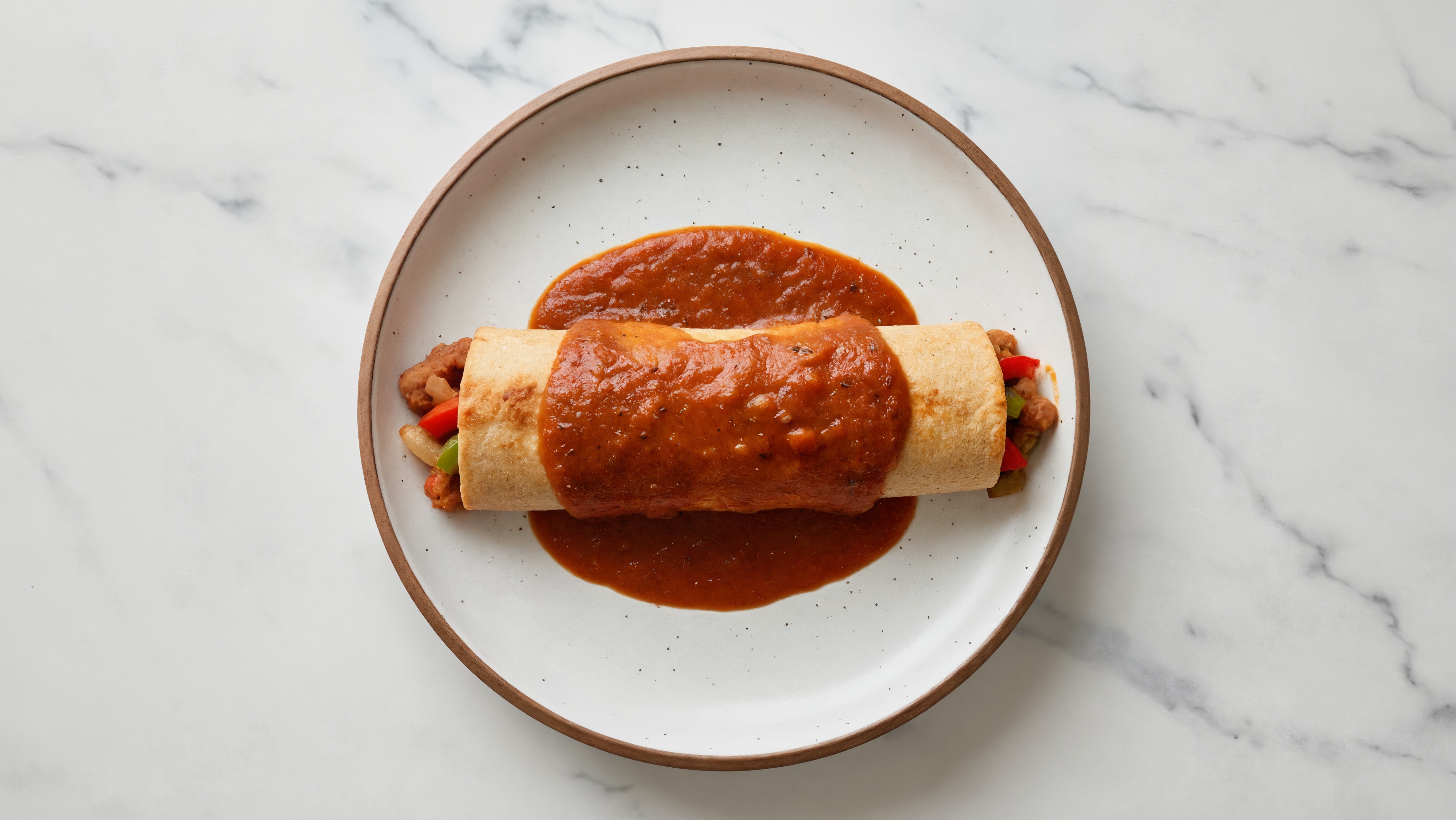 Refried Bean + Veggie Whole Wheat Enchiladas