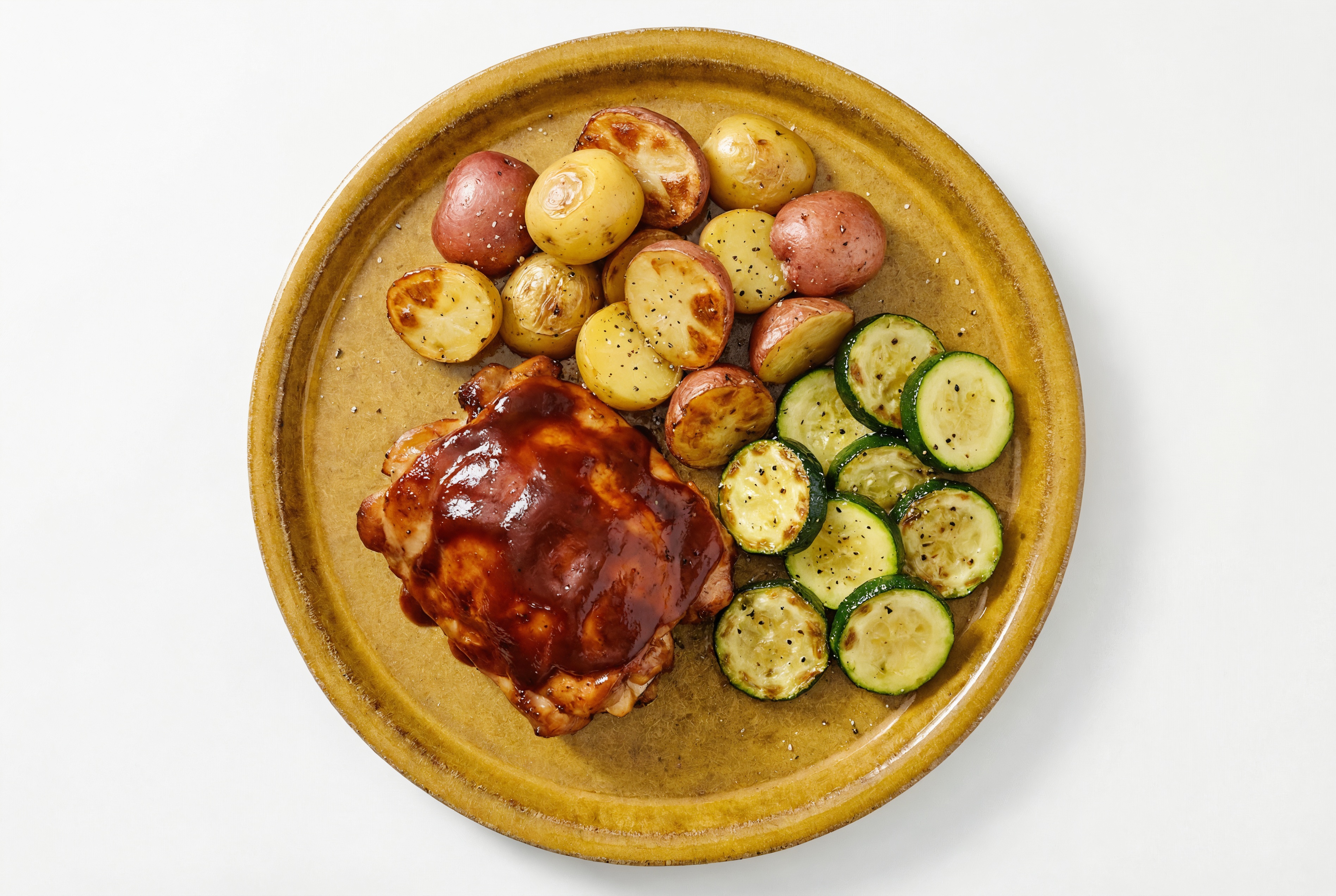 Backyard BBQ Chicken + Zucchini Plate with Original BBQ Sauce
