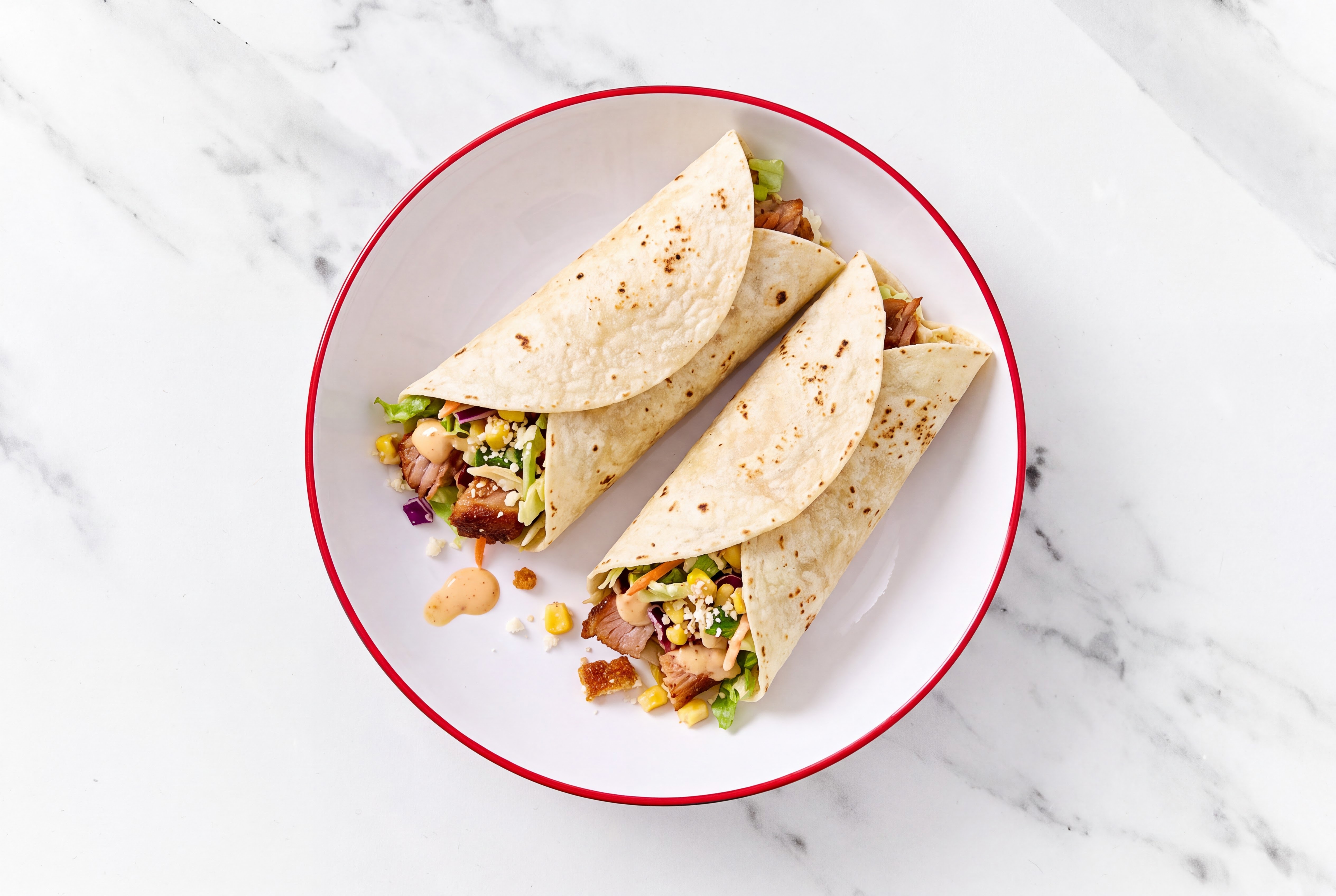Creamy Street White Corn Tortillas Pork Wrap