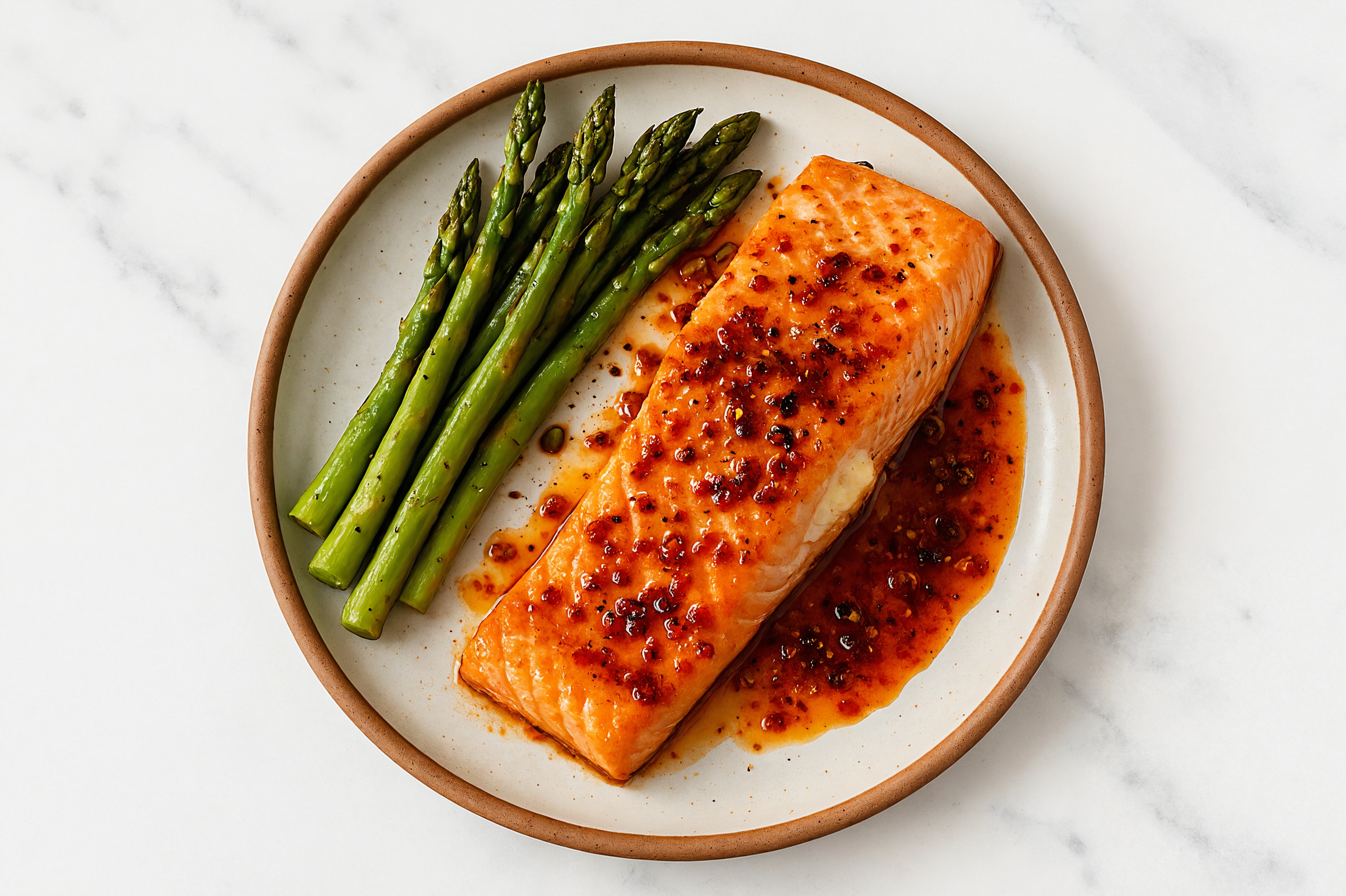 Hearty Ricotta-Stuffed Salmon + Asparagus