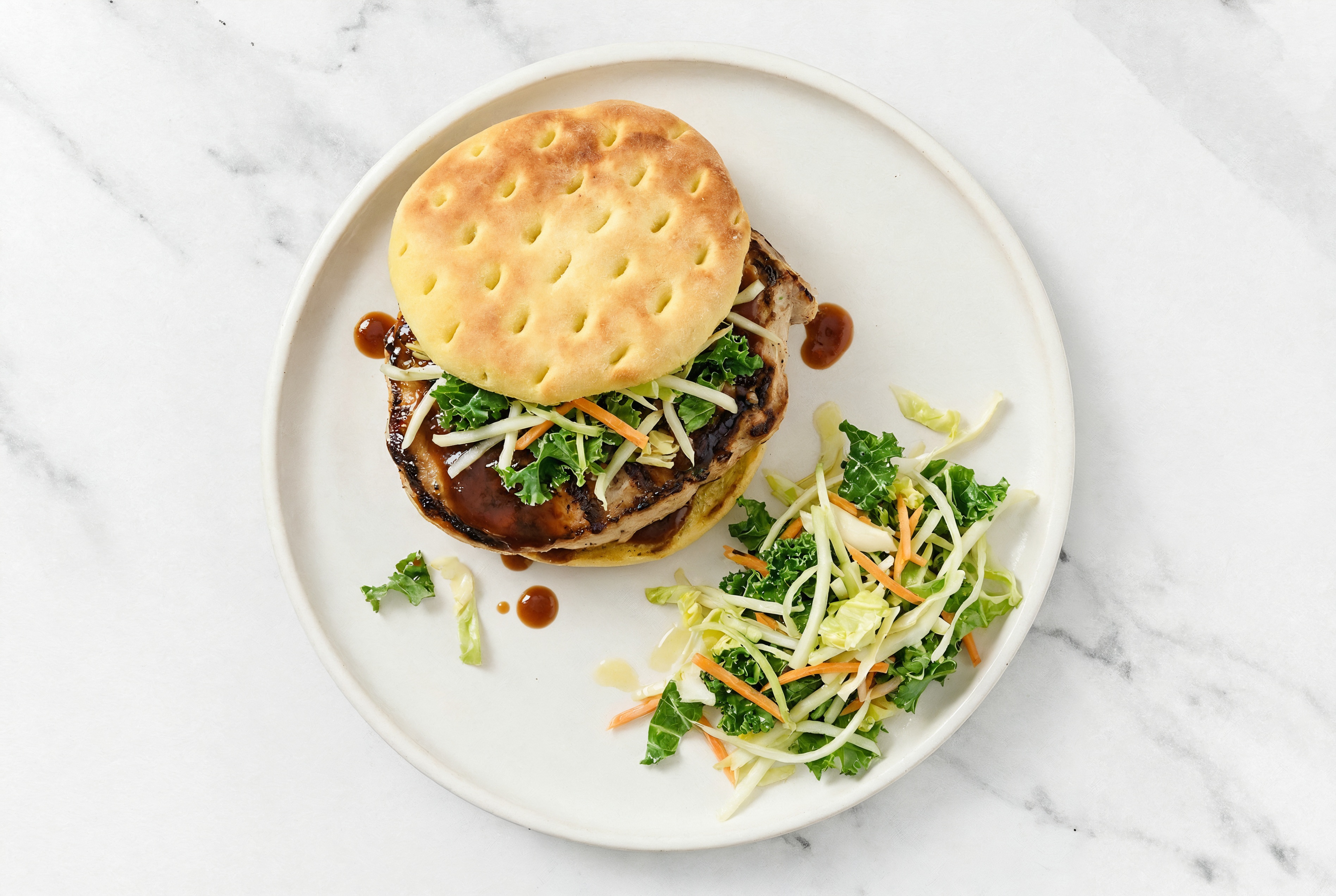  All-American BBQ Pork Chop Sandwich with Original BBQ Sauce