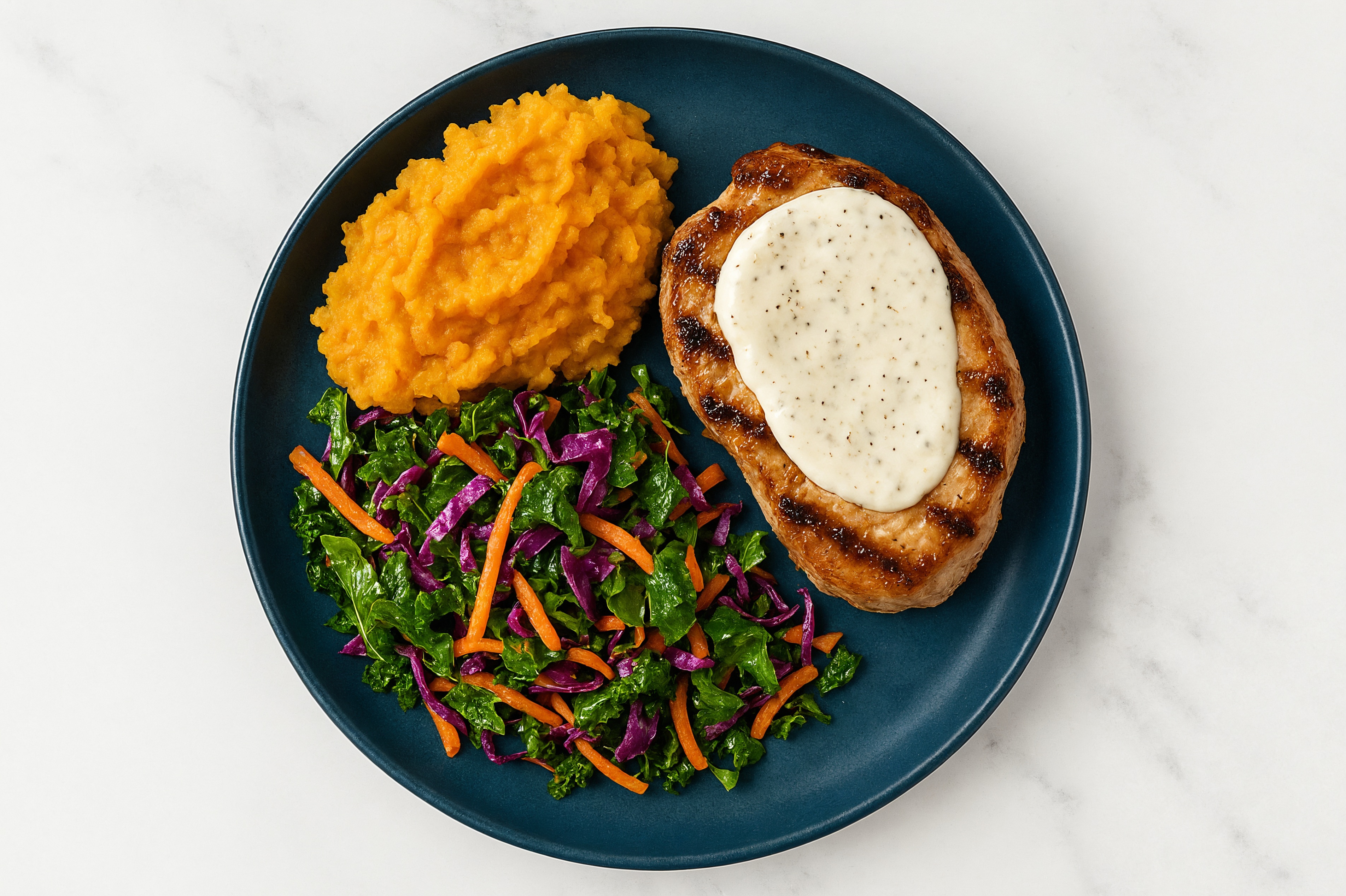 Balsamic Pork Loin with Baby Carrots + Vegan Ranch