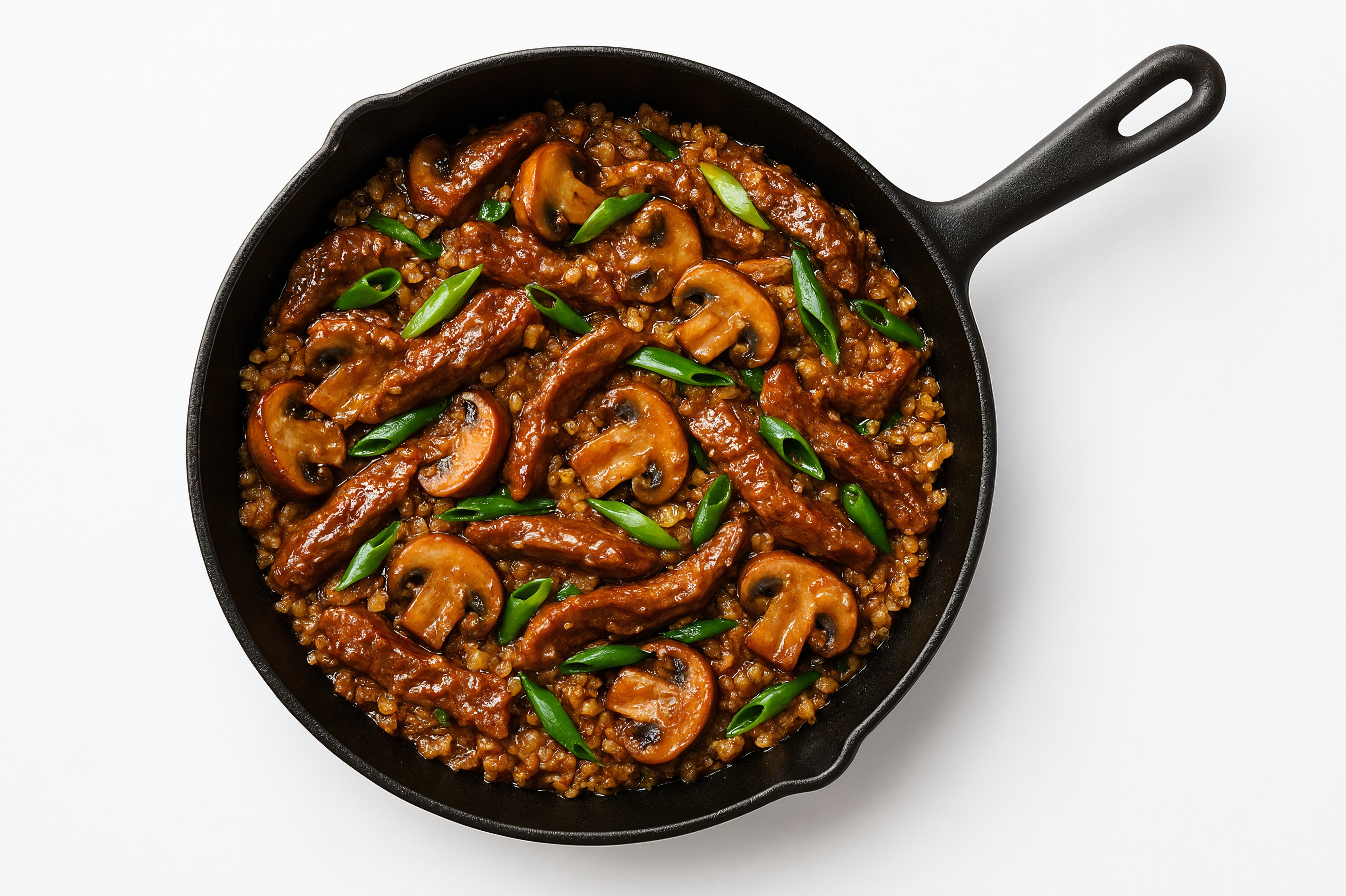 Bang Beef with Baby Bella Mushrooms with Riced Cauliflower