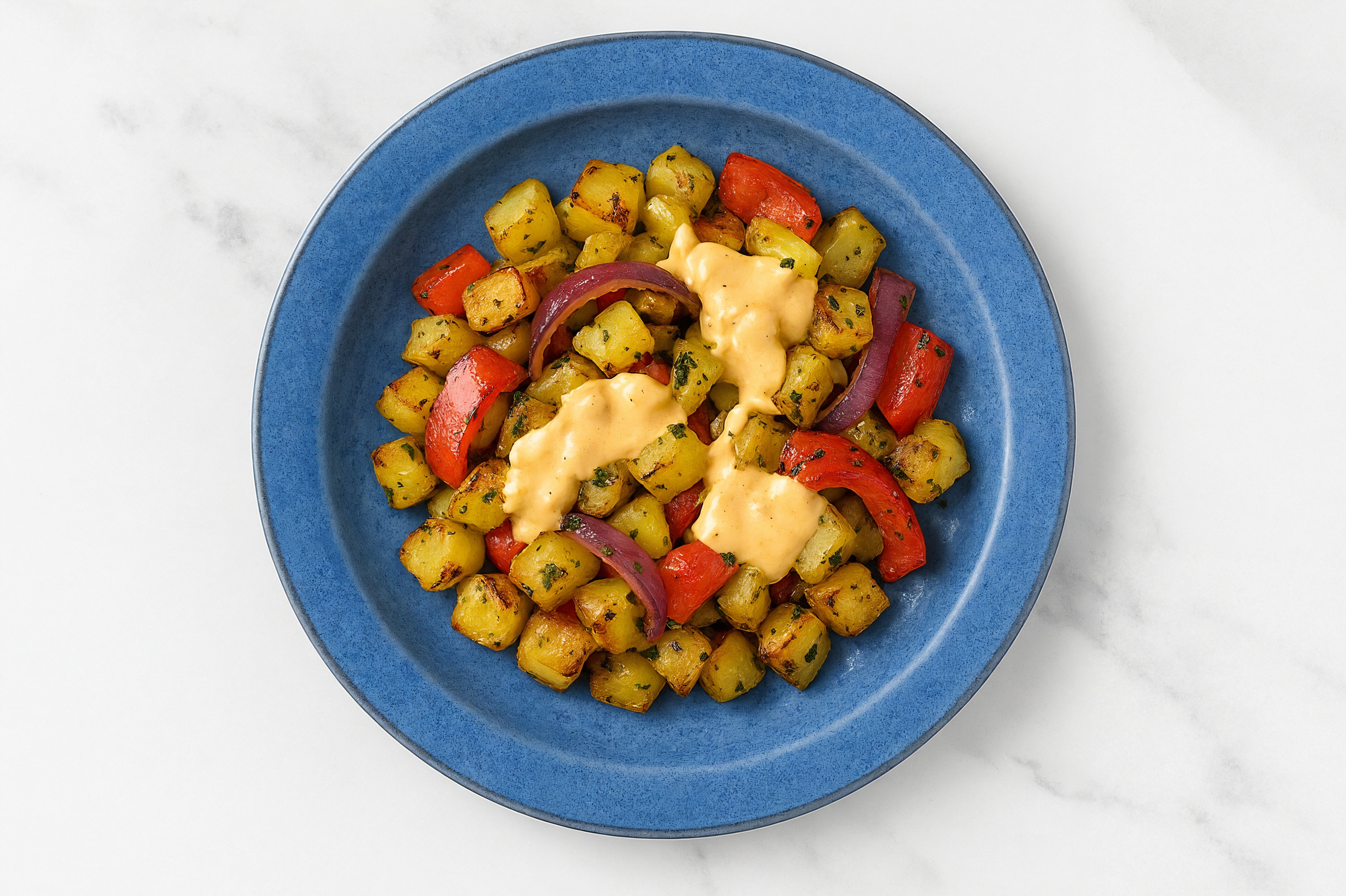 Hearty Breakfast Veggie Hash with Red Bell Pepper