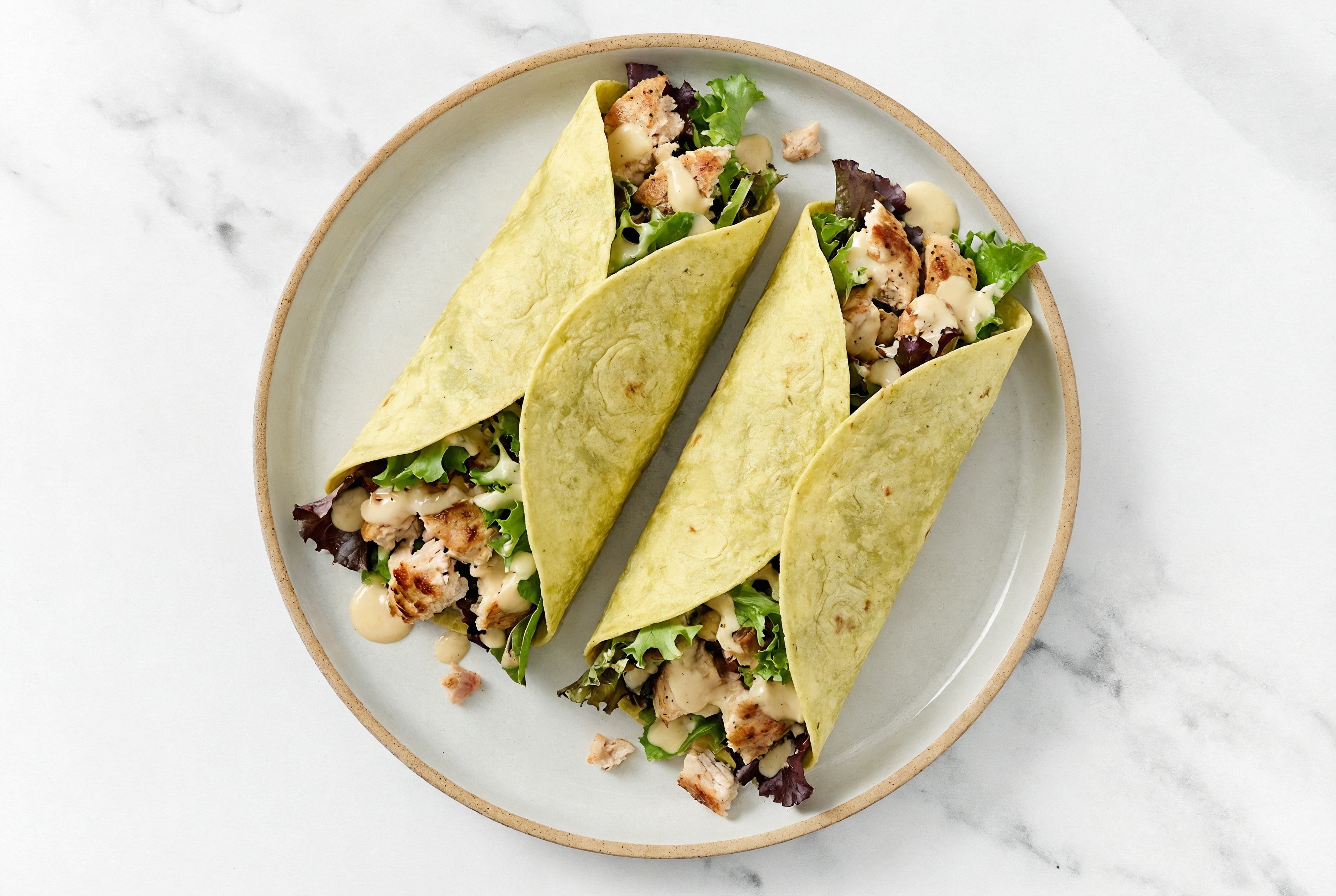 Chicken Bacon Miso Caesar Wrap