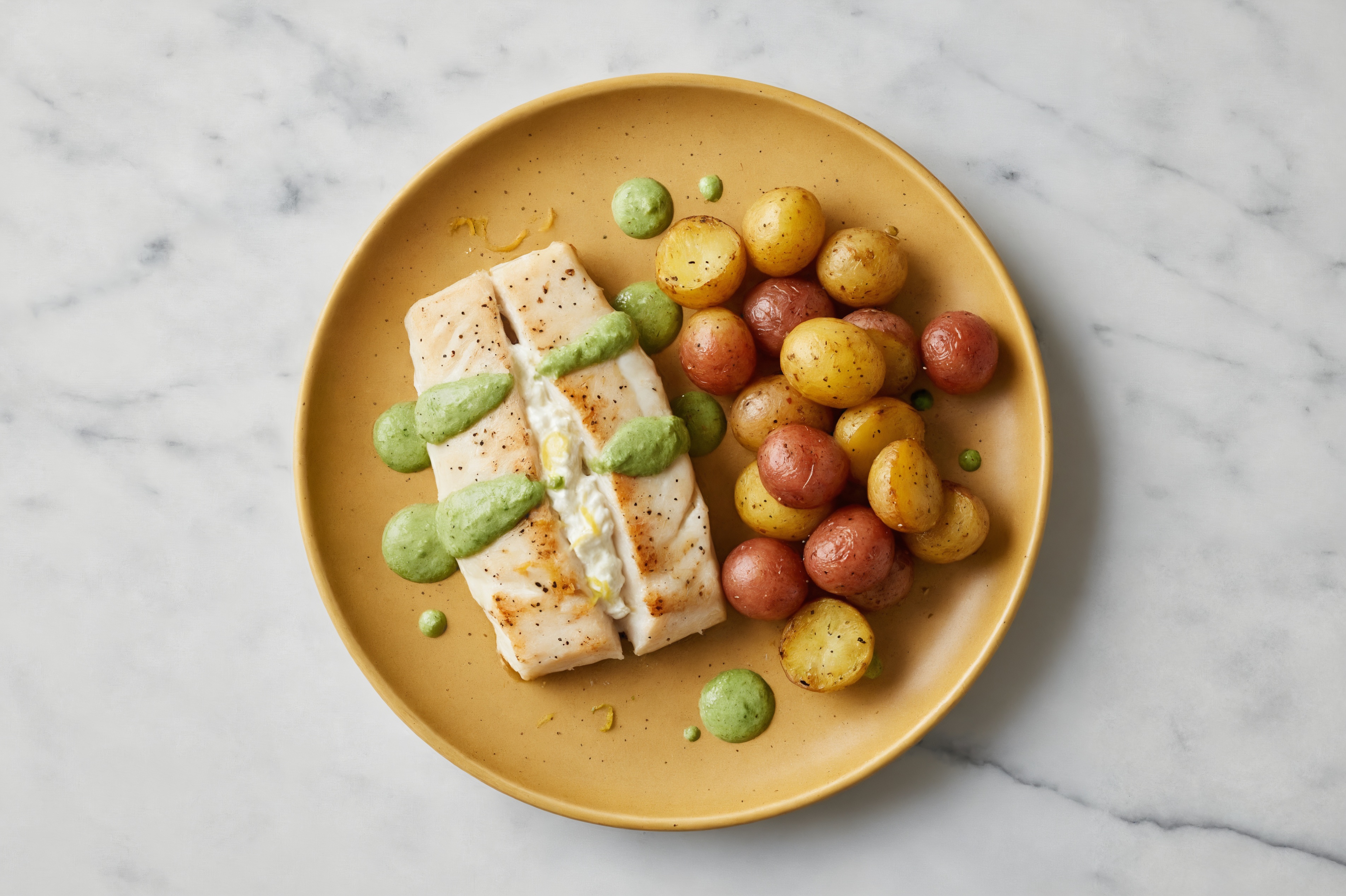 Stuffed Mediterranean Halibut