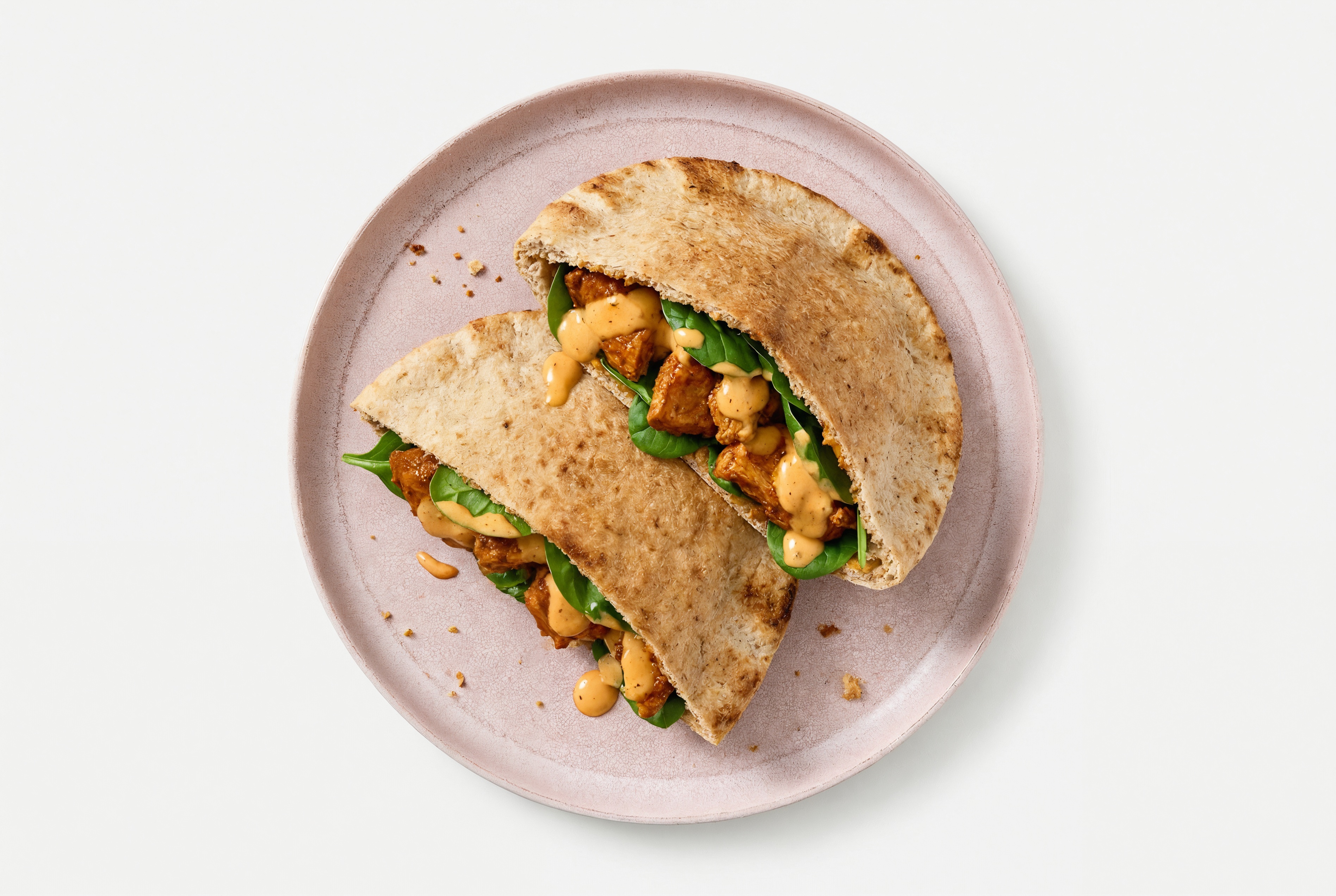 Creamy BBQ Tandoori Chicken Whole Grain Pita Pockets