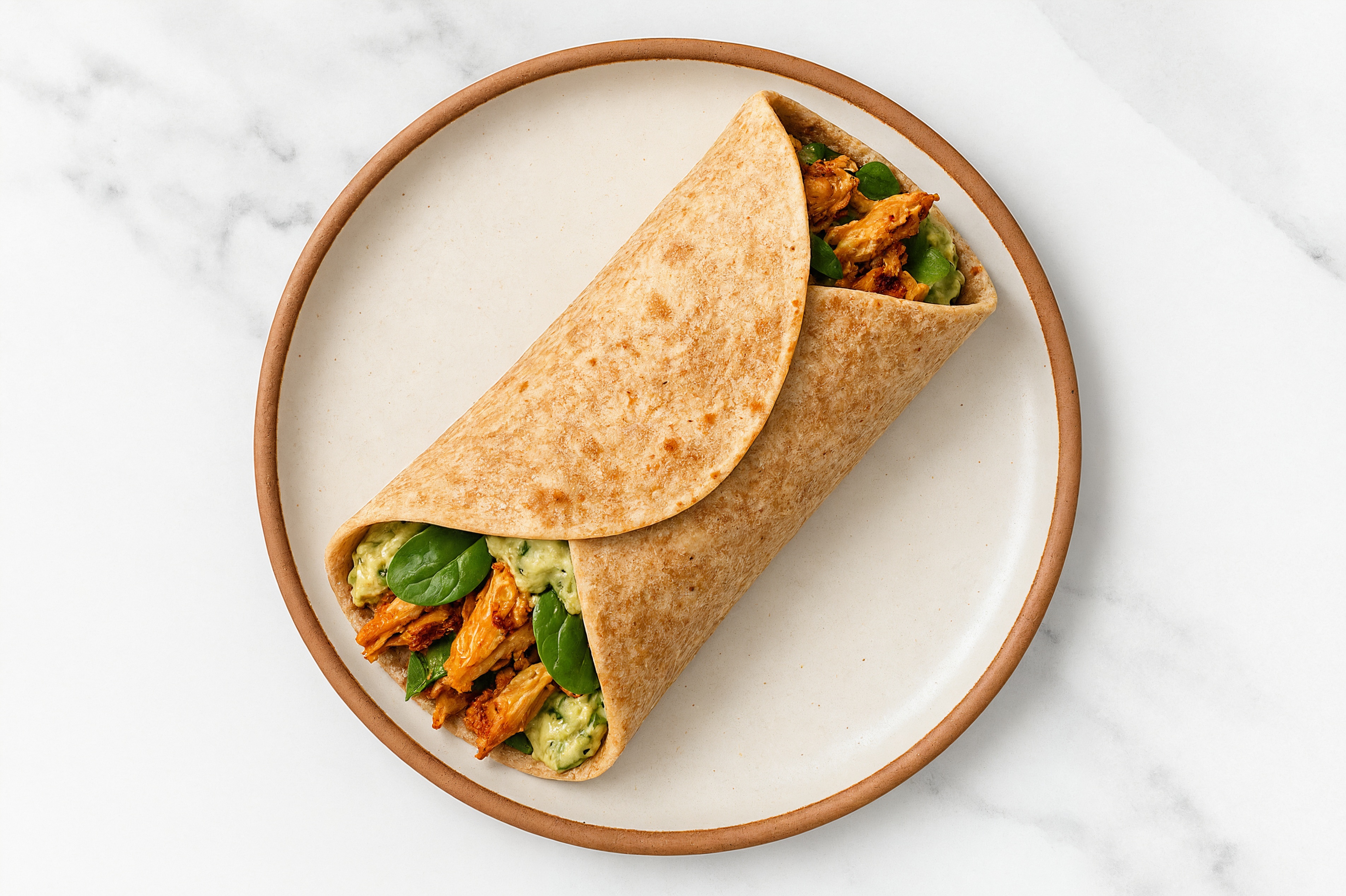 Organic Spinach Artichoke Chicken Shawarma Wrap